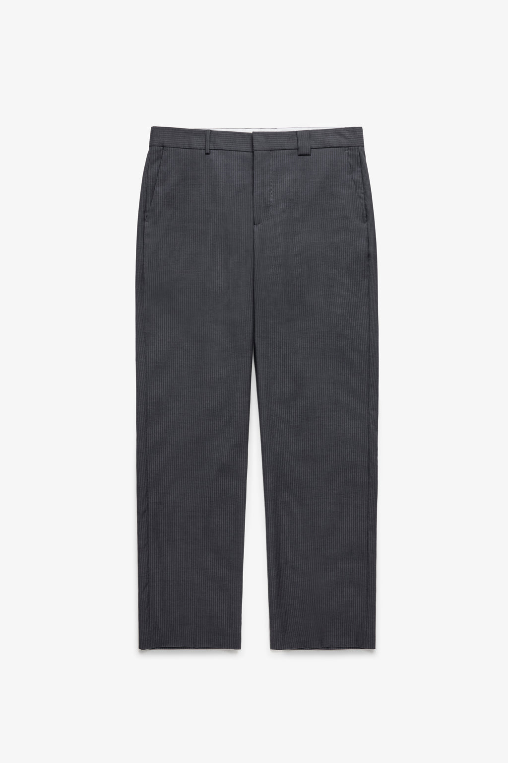 Wool Trousers - Charcoal Stripes