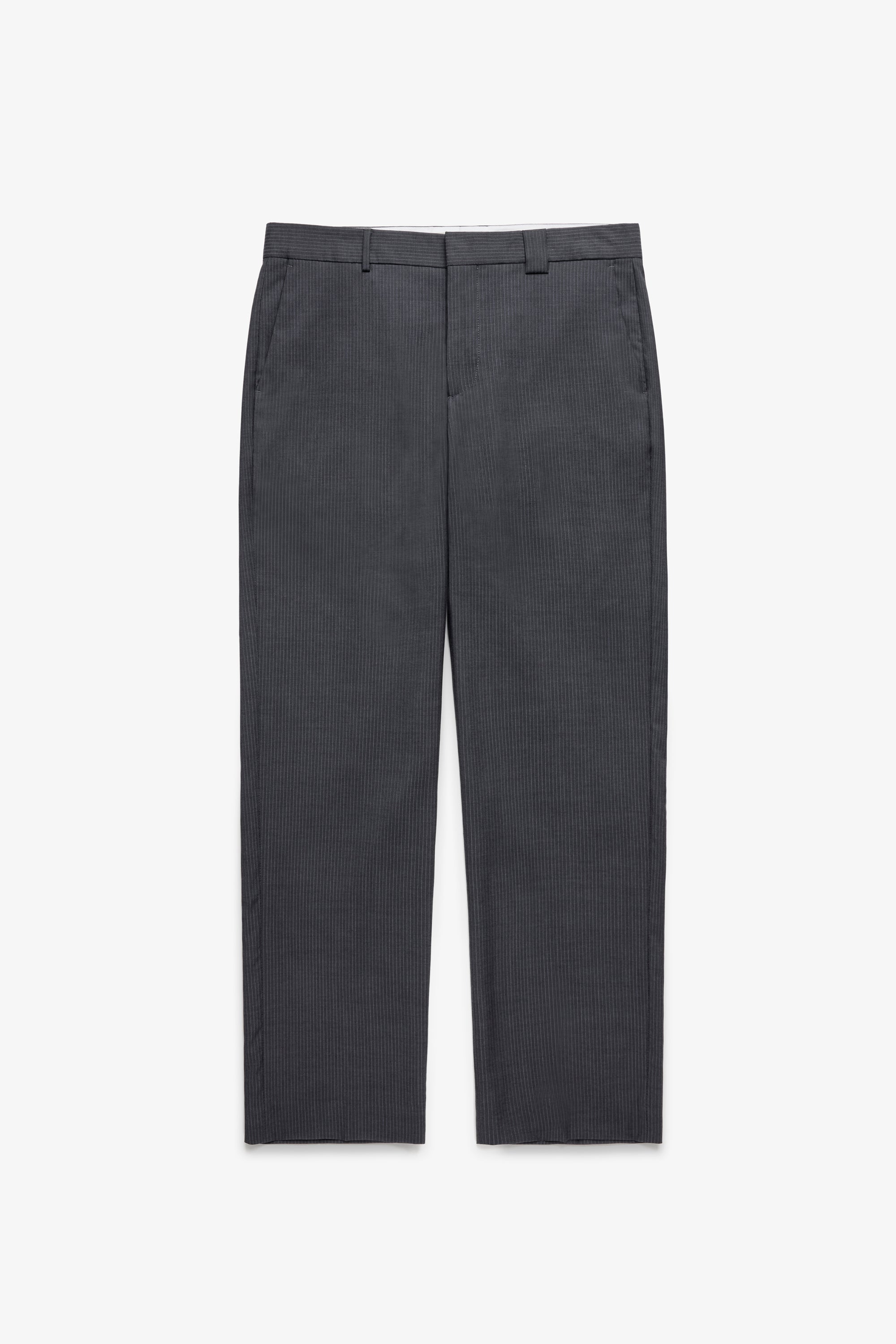 Wool Trousers - Charcoal Stripes