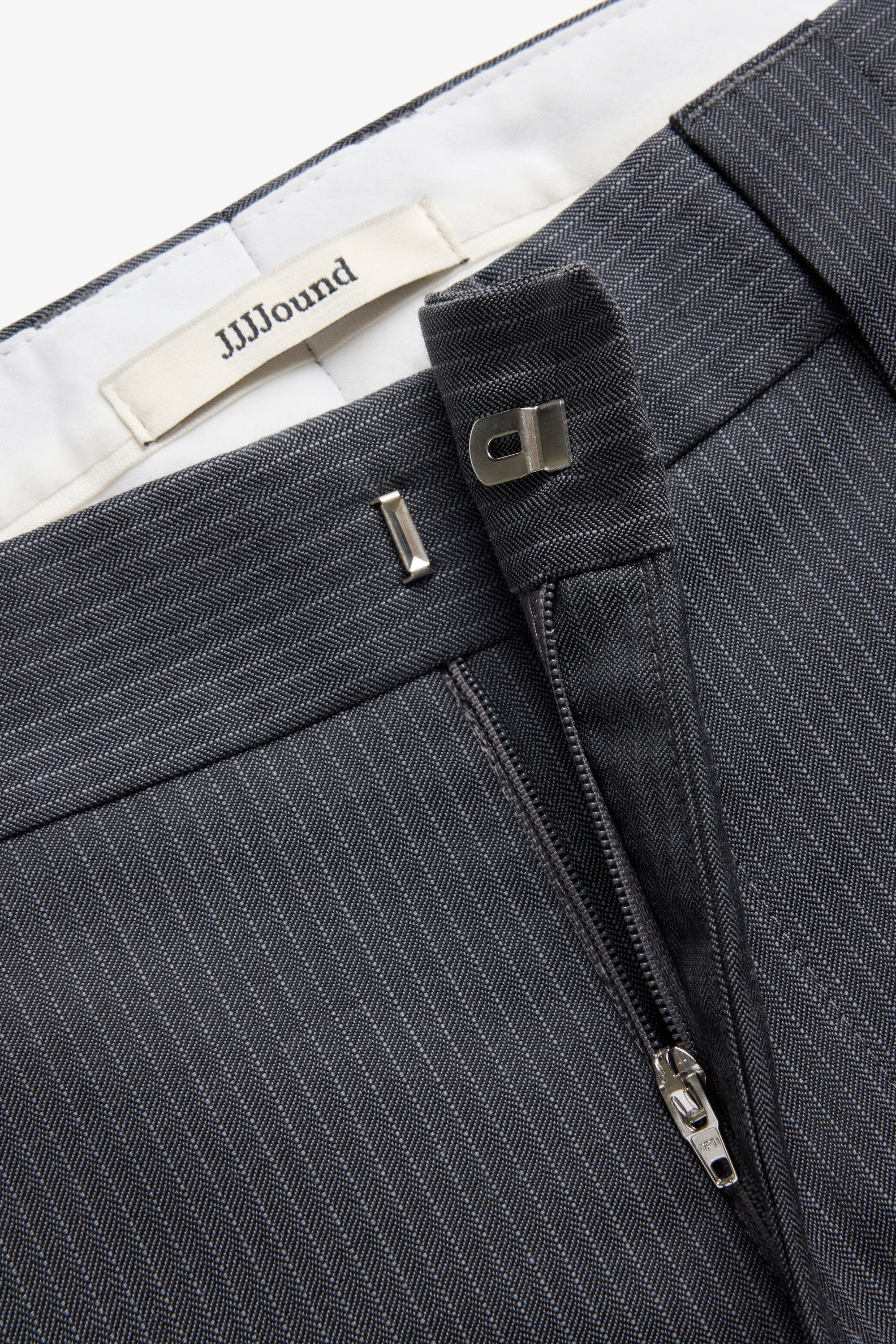 Wool Trousers - Charcoal Stripes