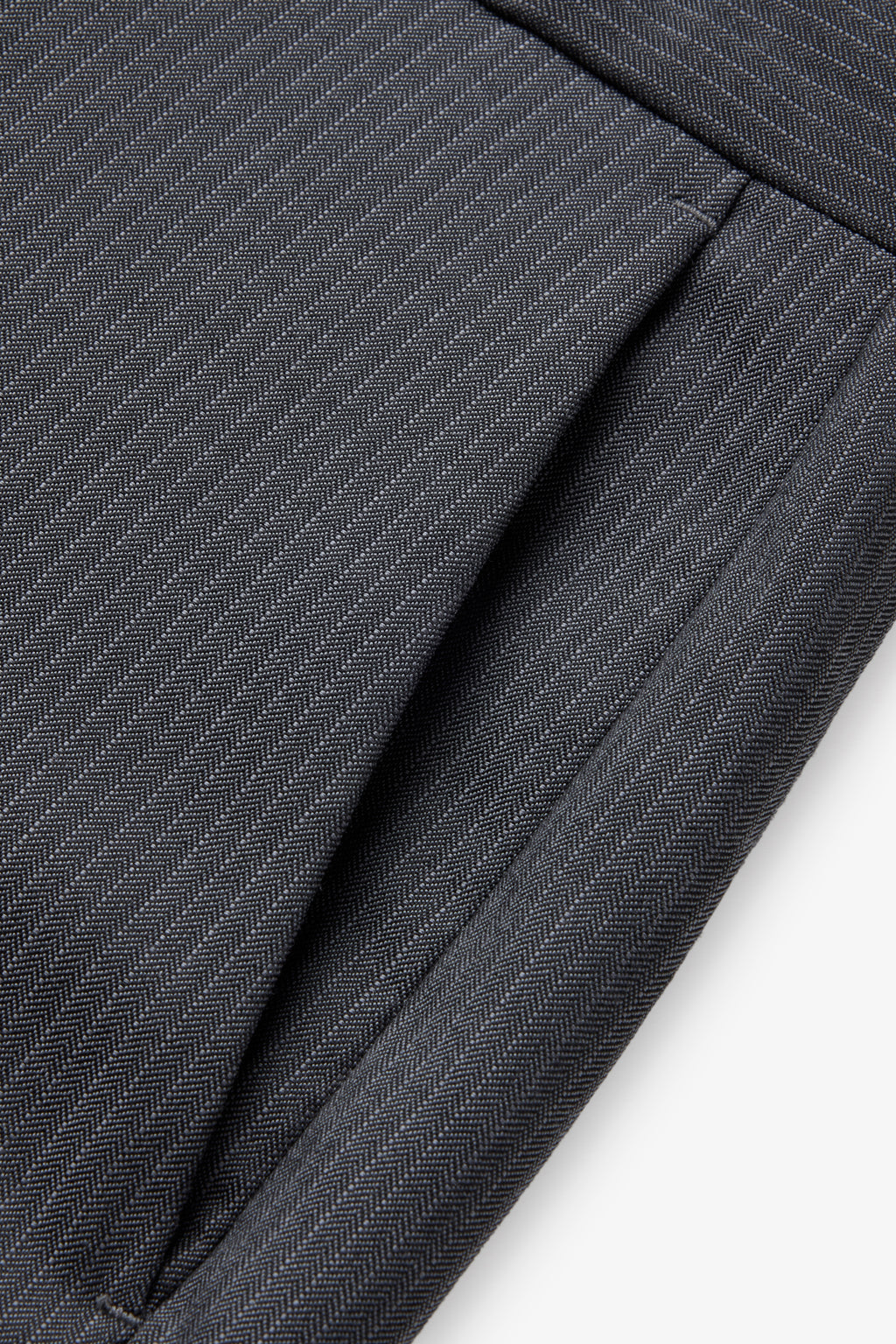 Wool Trousers - Charcoal Stripes