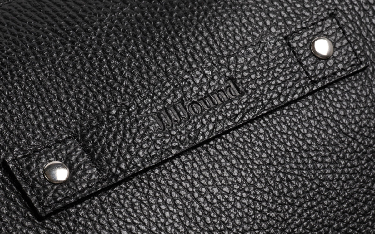 Pebbled Black Leather
