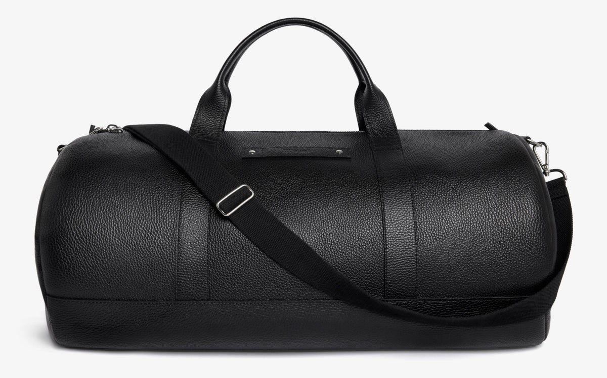 Pebbled Black Leather