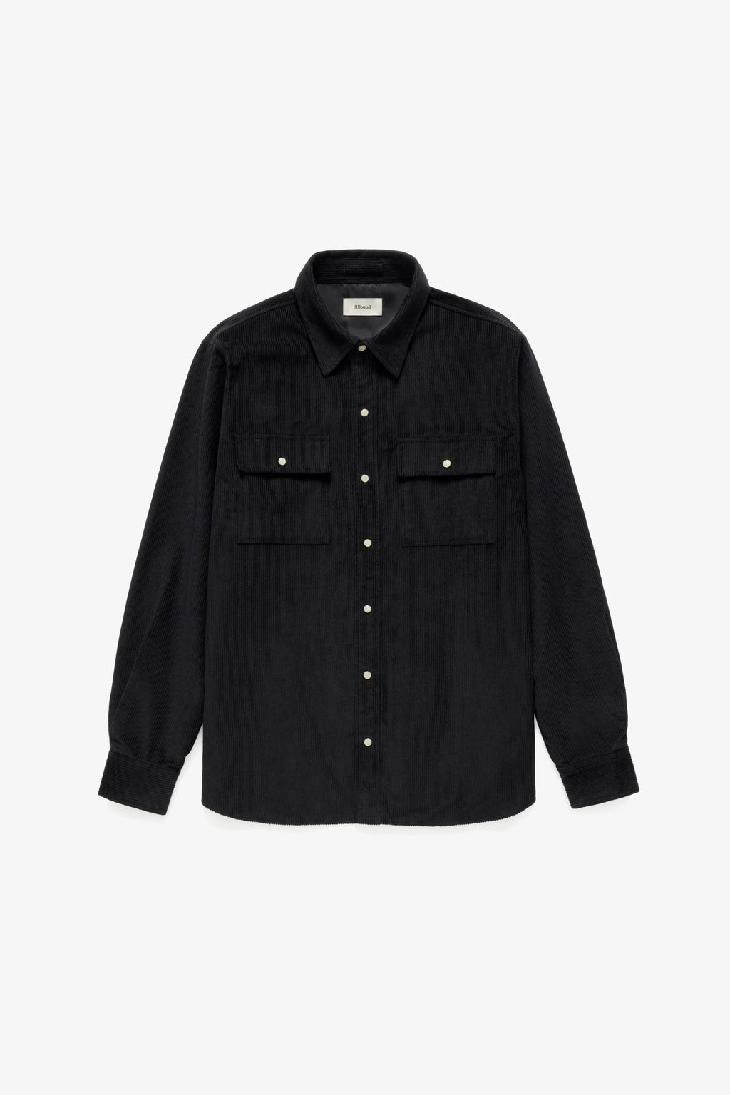 Lined Corduroy Overshirt - Black
