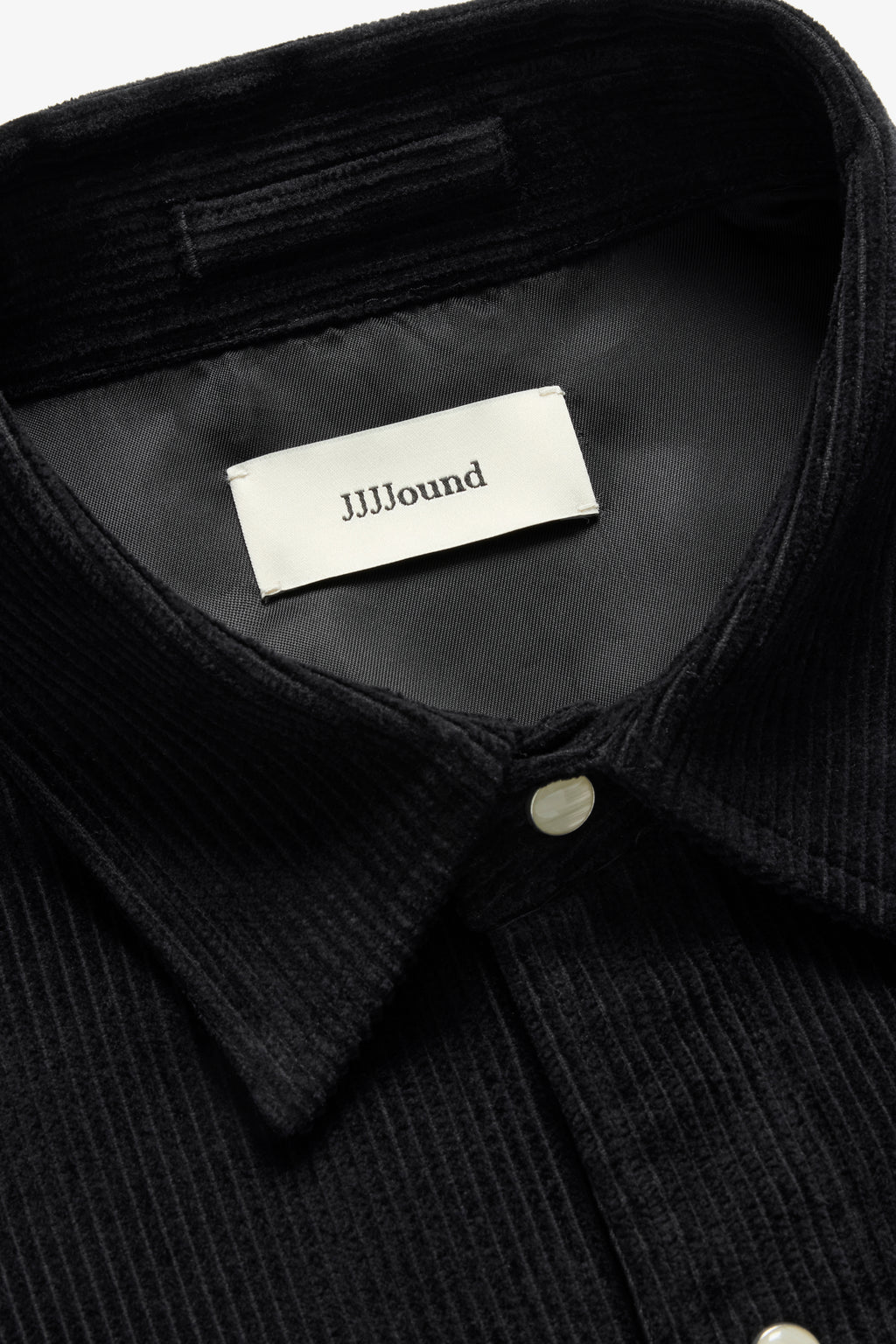 Lined Corduroy Overshirt - Black