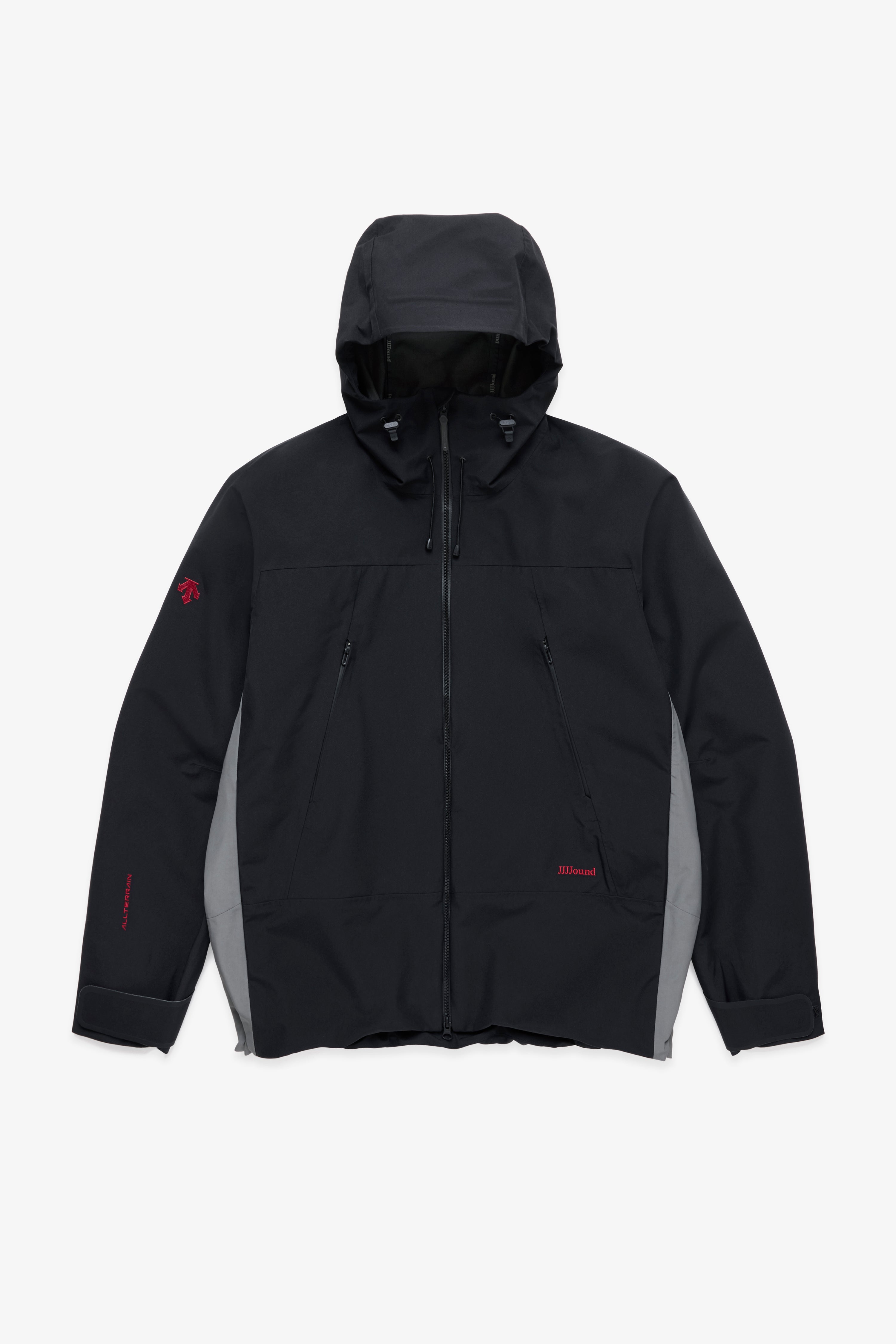 JJJJound DESCENTE ALLTERRAIN ハードシェルパーカー JJJJound Descente Hardshell Parka - Black/Charcoal