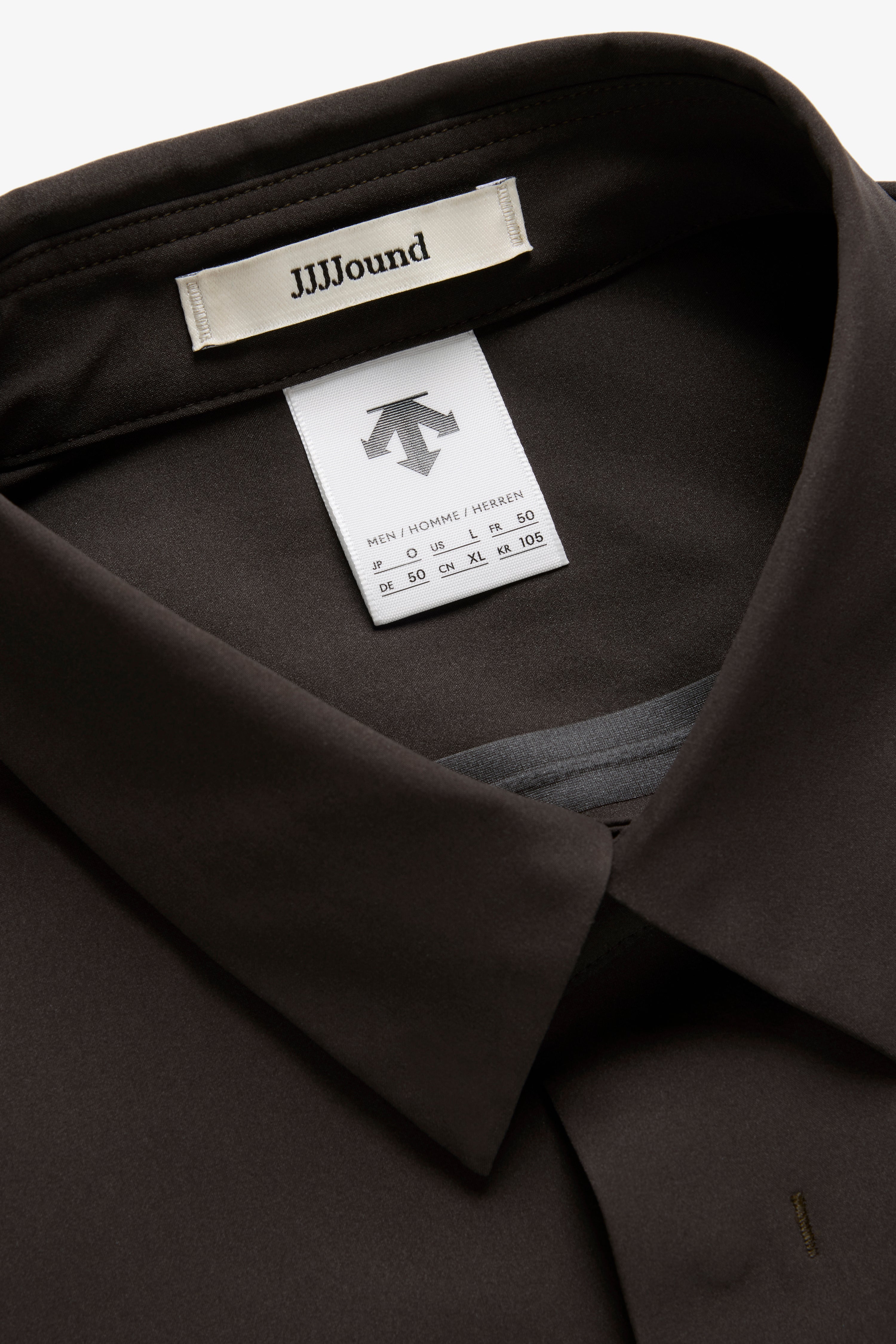 DESCENTE × JJJJound buttoned shirt JJJJound Descente Button Up Shirt - Brown