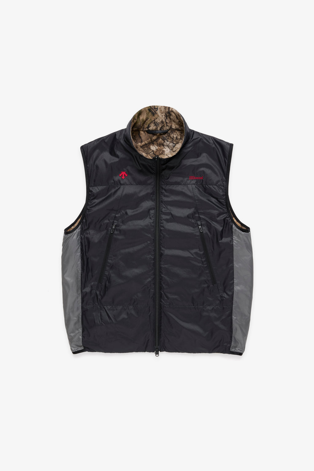 JJJJound Descente Reversible Vest - Black/Charcoal