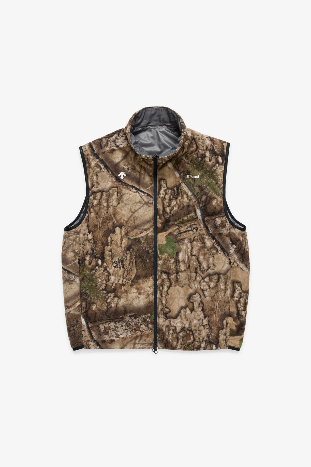 JJJJound Descente Reversible Vest - Charcoal/Taupe
