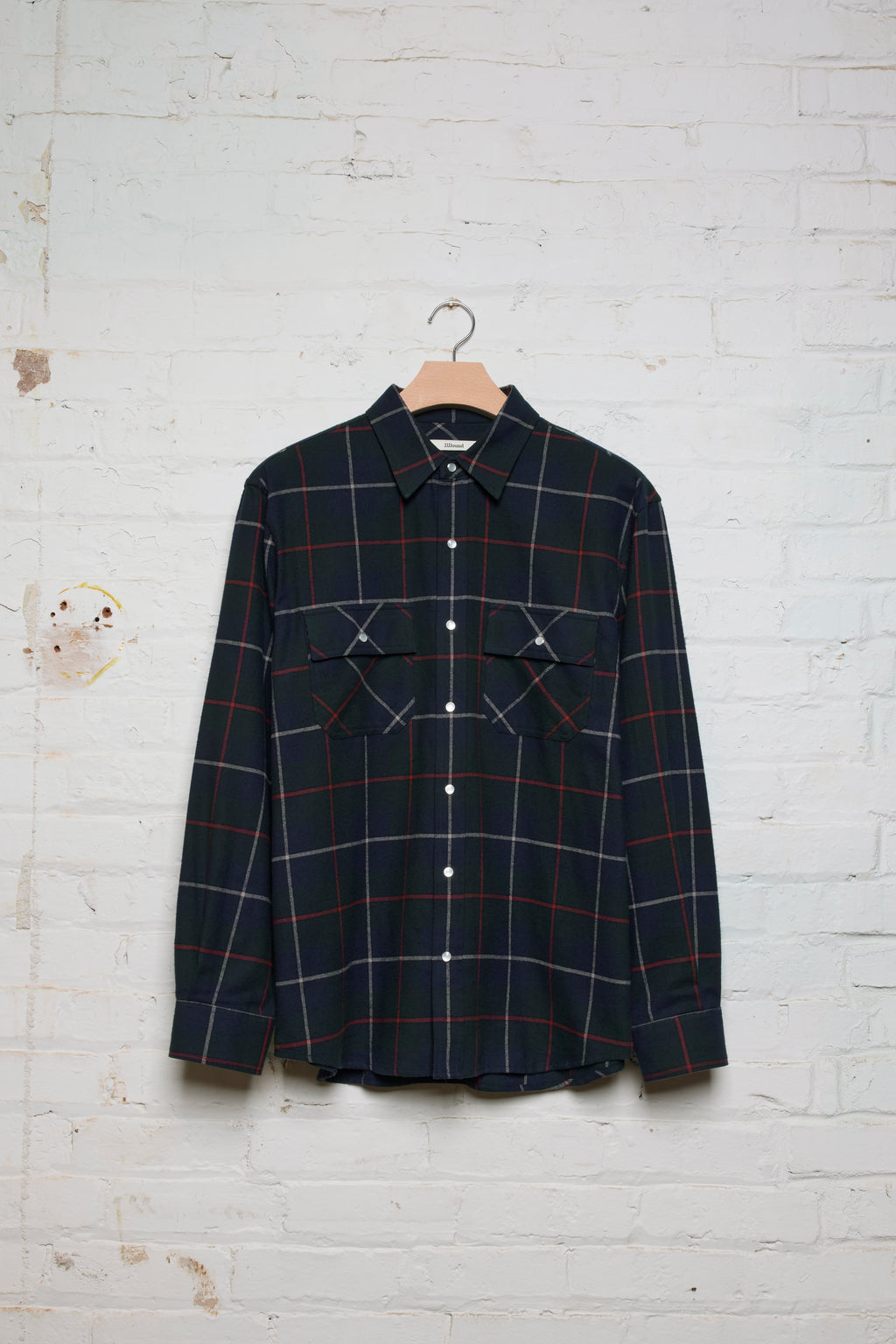 Plaid Flannel Shirt - Navy/Forest Green