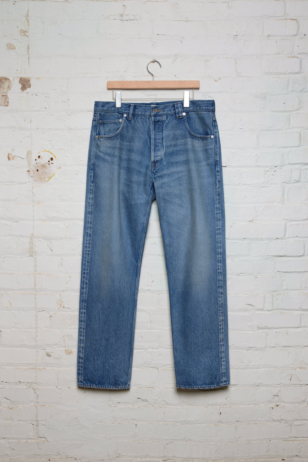 Relaxed Selvedge Denim Jeans - Blue Stonewashed