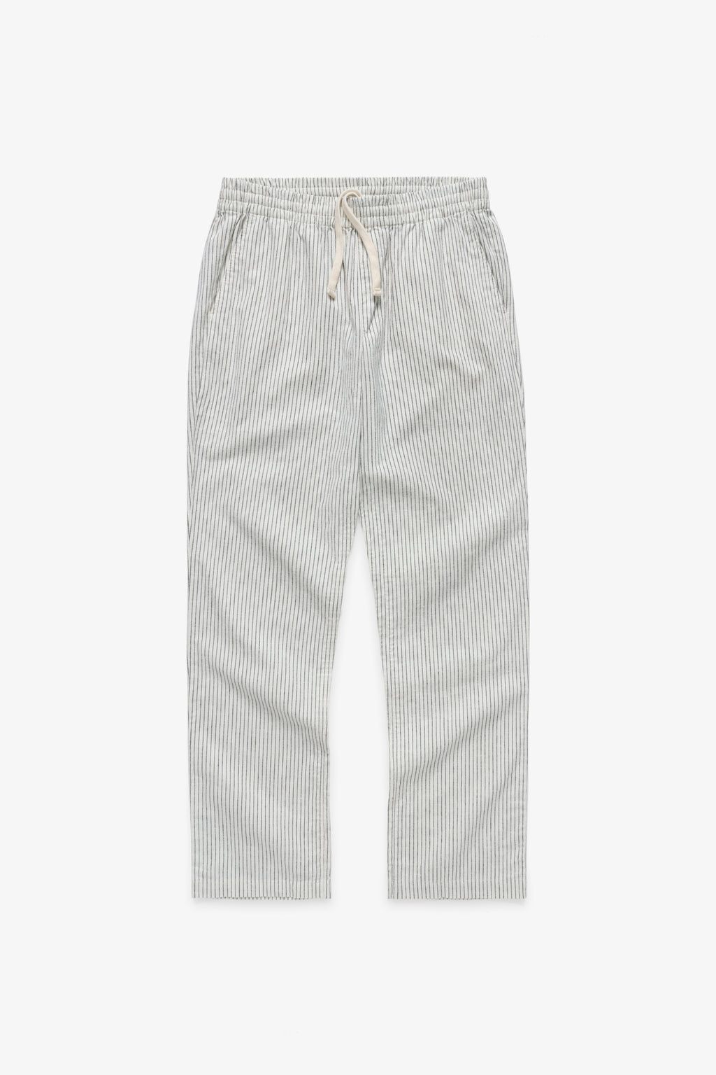 Striped Flannel Weekend Pant - Off-White/Charcoal
