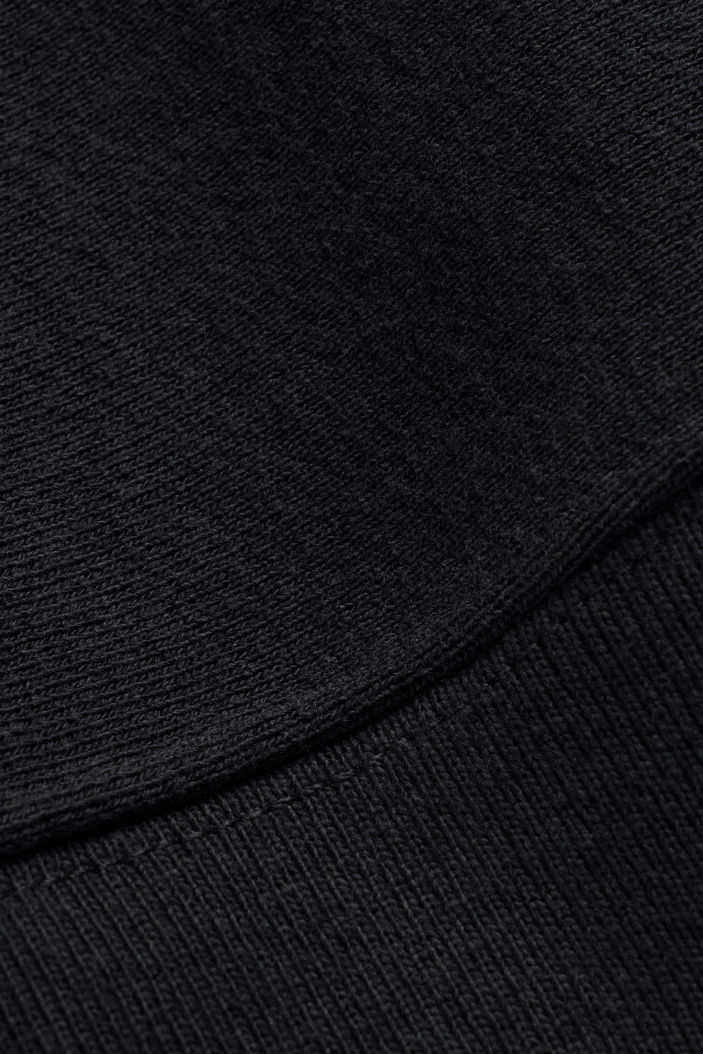 Heavyweight Waffle Lined Hoodie - Black