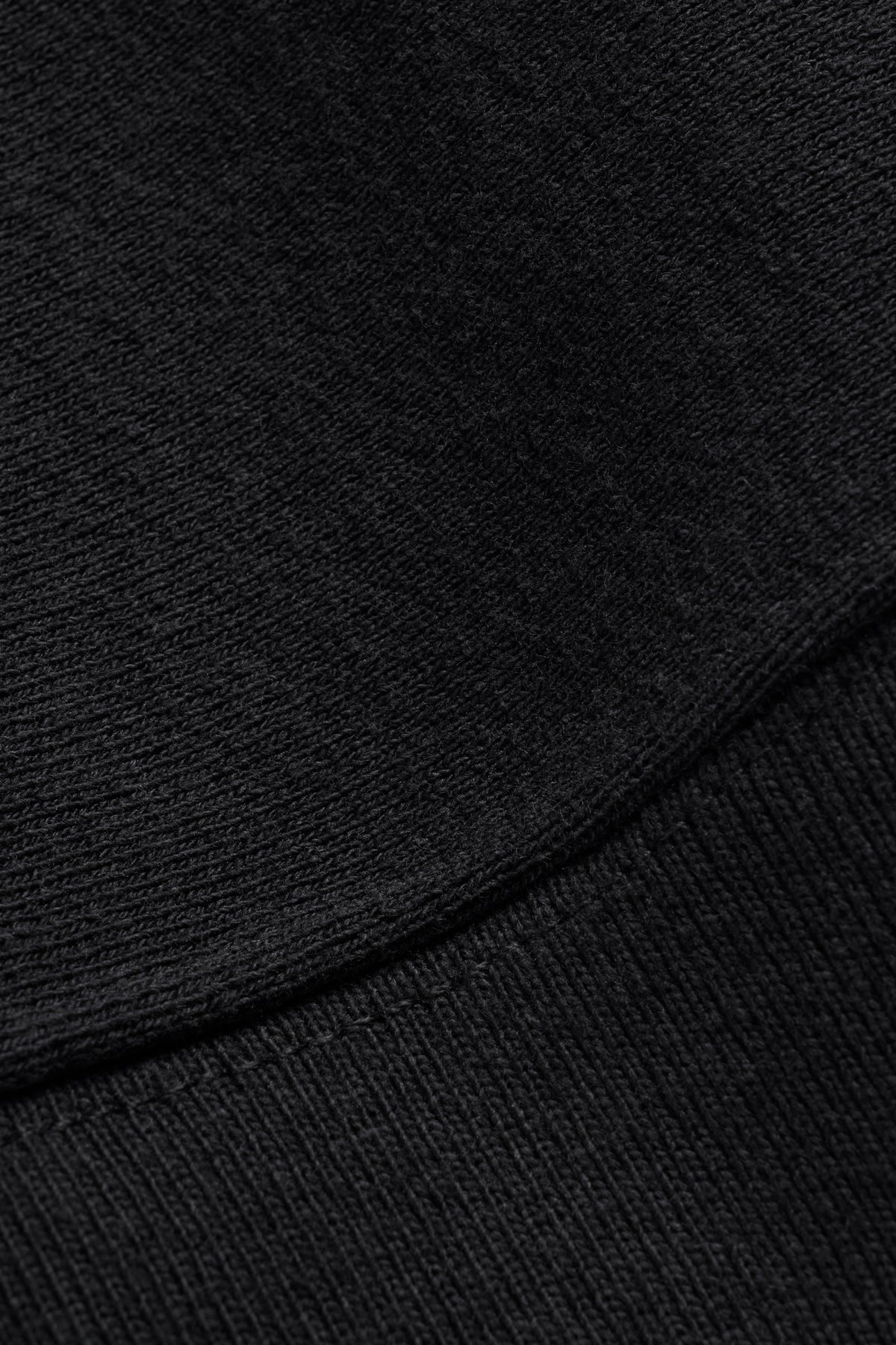 Heavyweight Waffle Lined Hoodie - Black