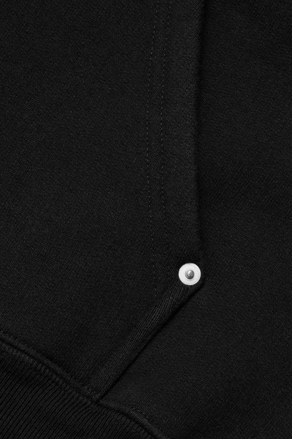 Heavyweight Waffle Lined Hoodie - Black