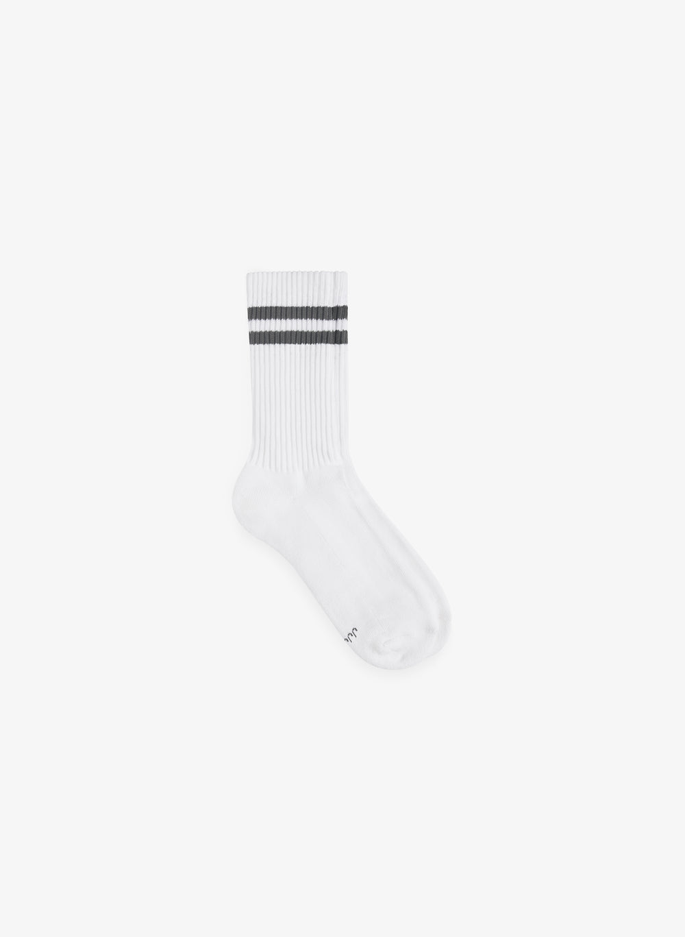 Heritage Striped Socks - White/ Charcoal Stripe