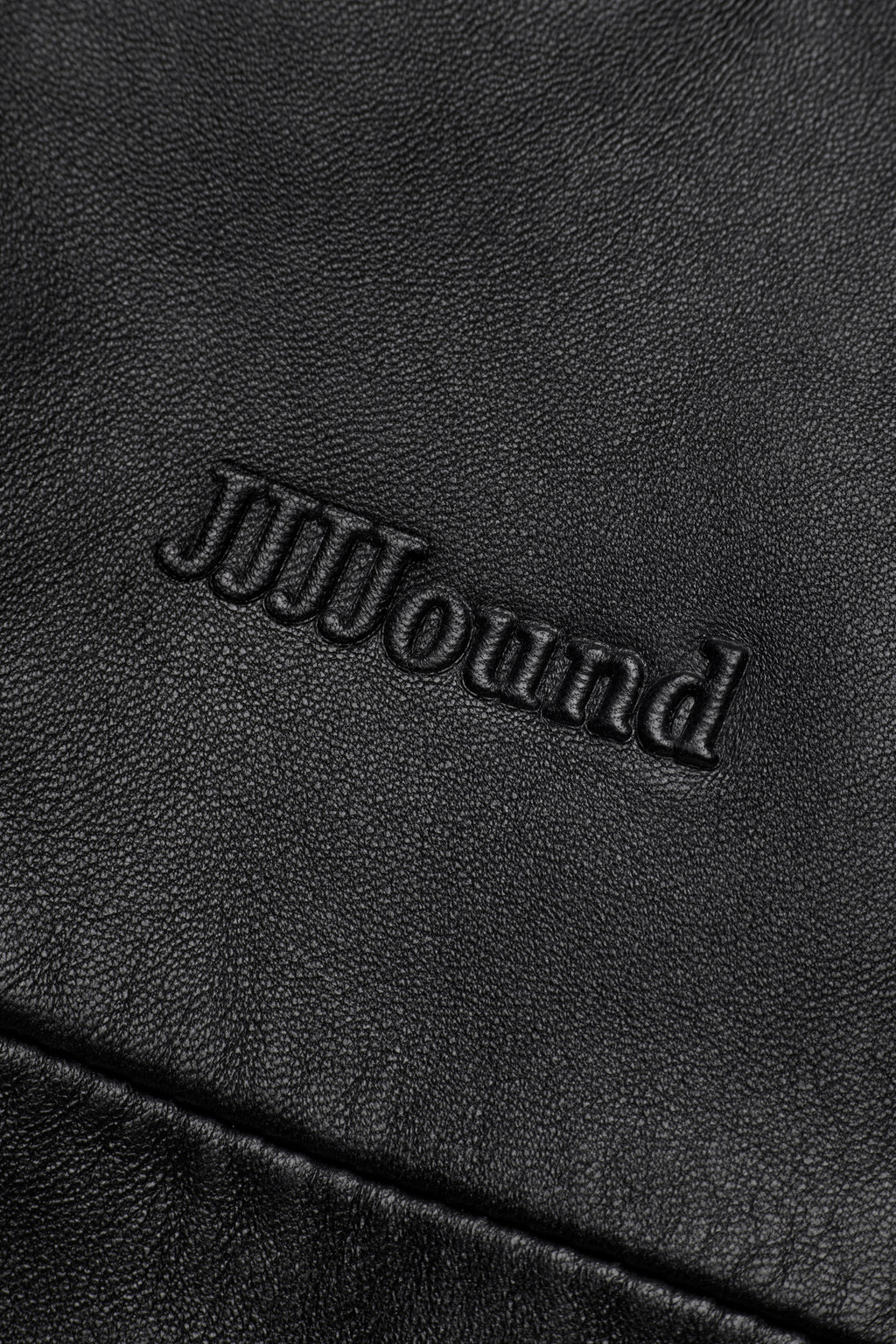 Leather Full Zip Parka - Black