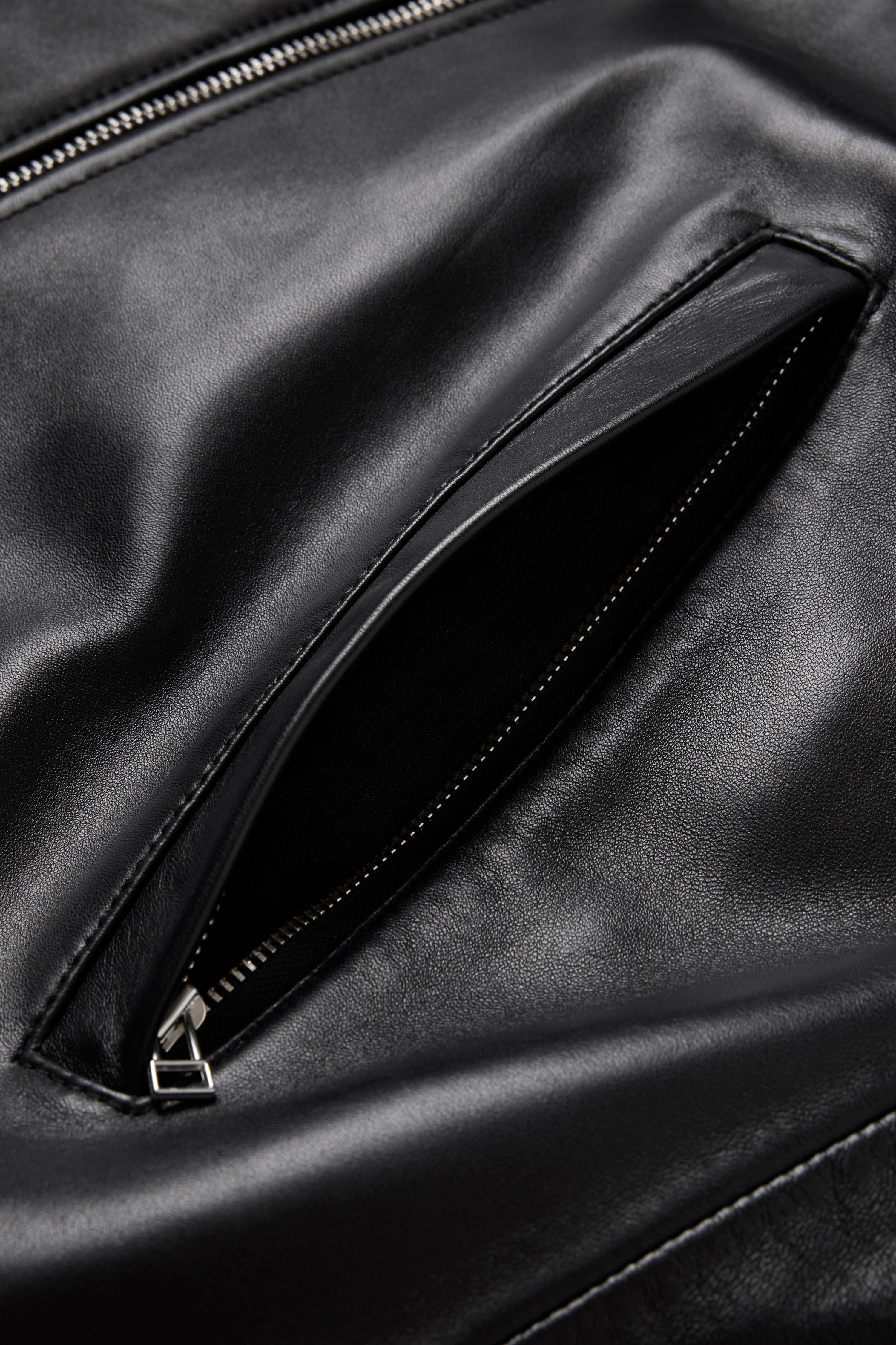 Leather Full Zip Parka - Black – JJJJound