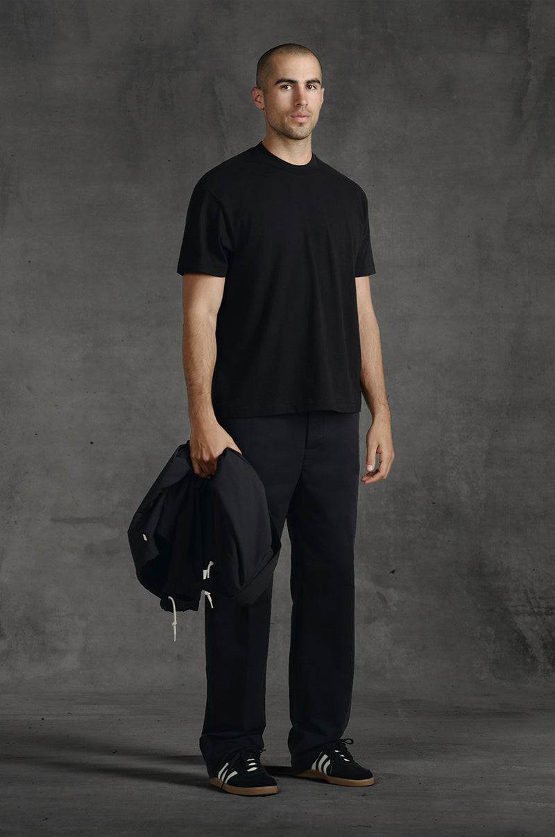 JJJJound CHINO RELAXED BLACK trousers