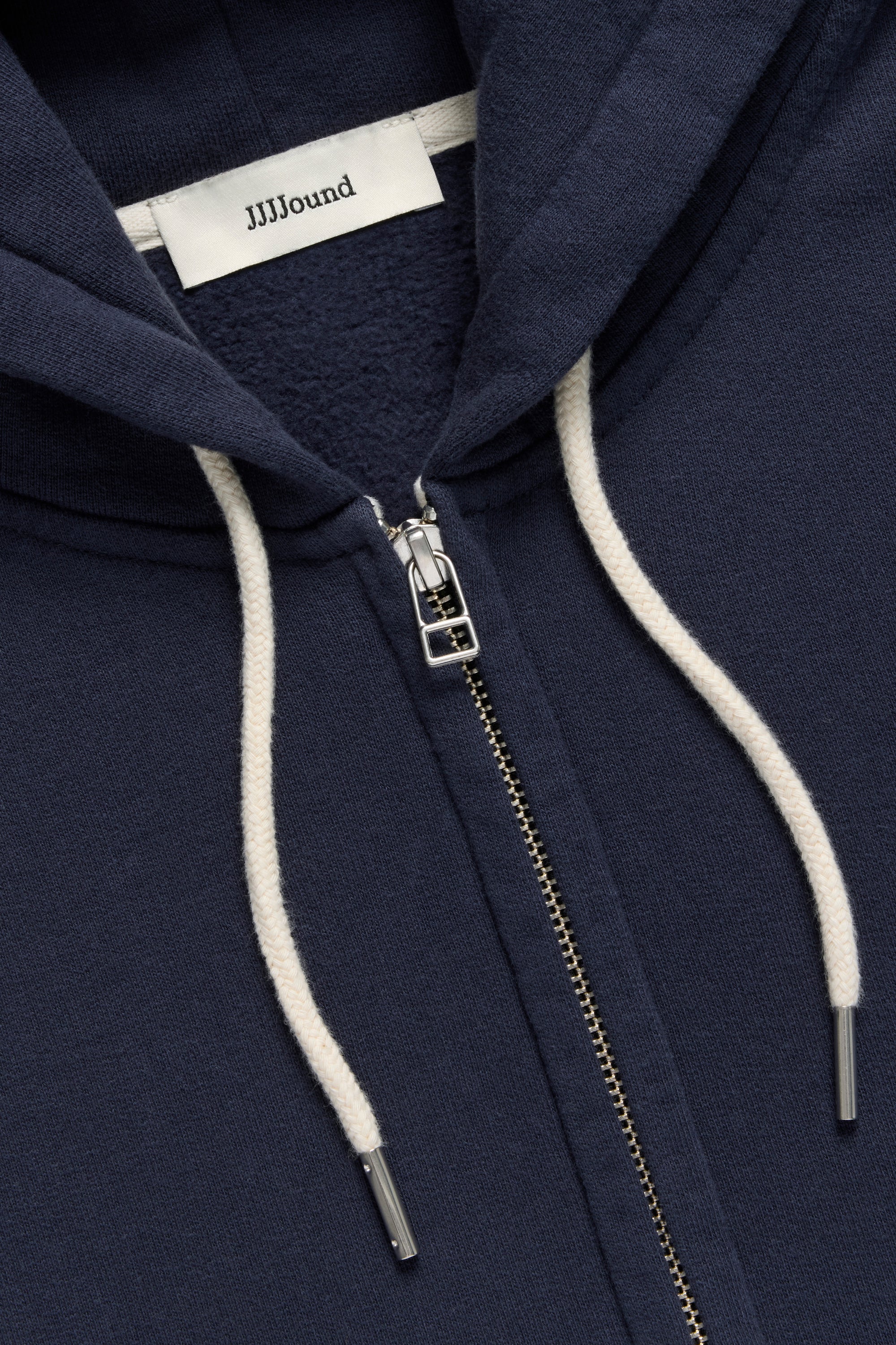 2000s Hooded Zip Sweatshirt - Navy