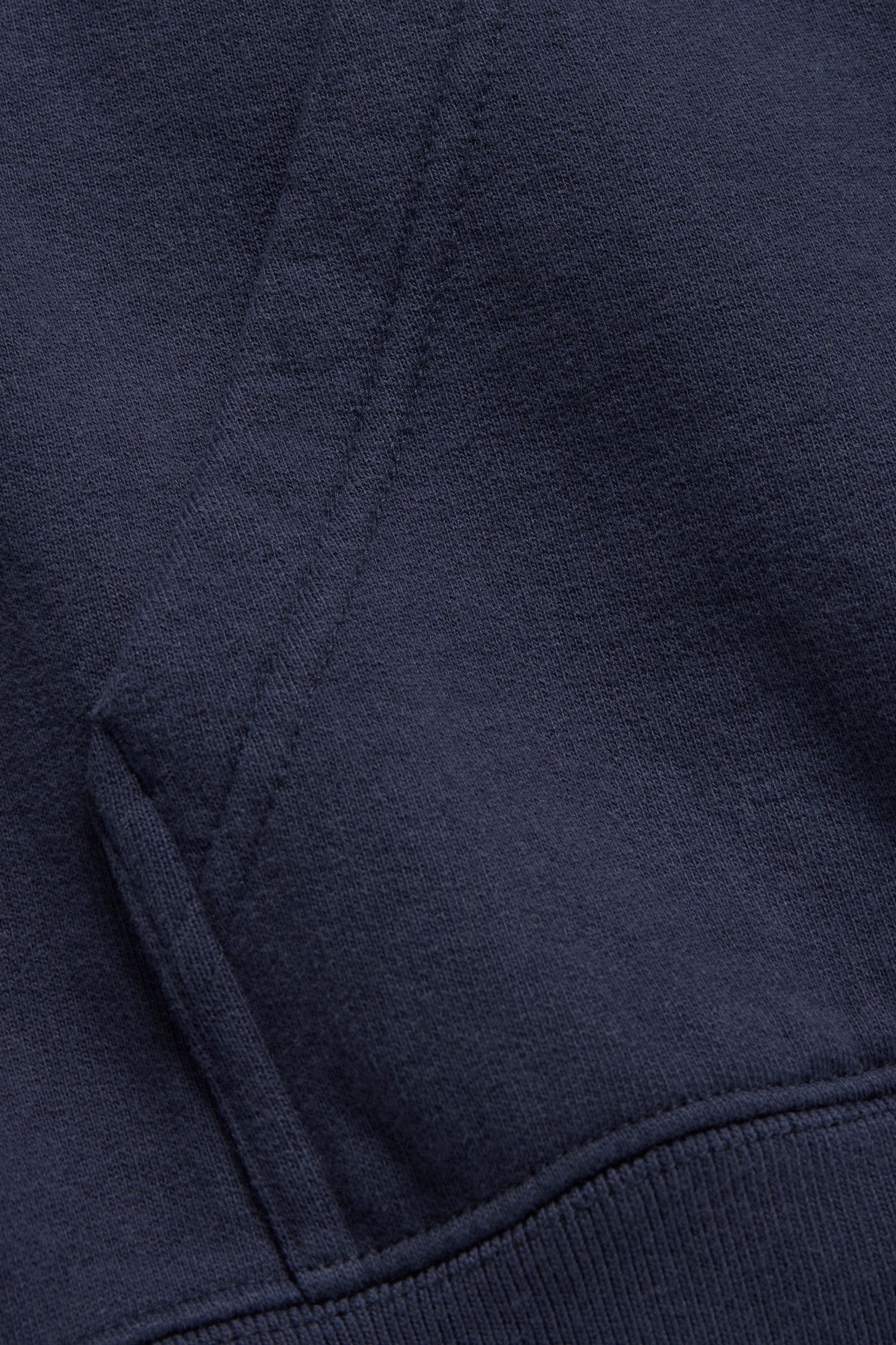 2000s Hooded Zip Sweatshirt - Navy