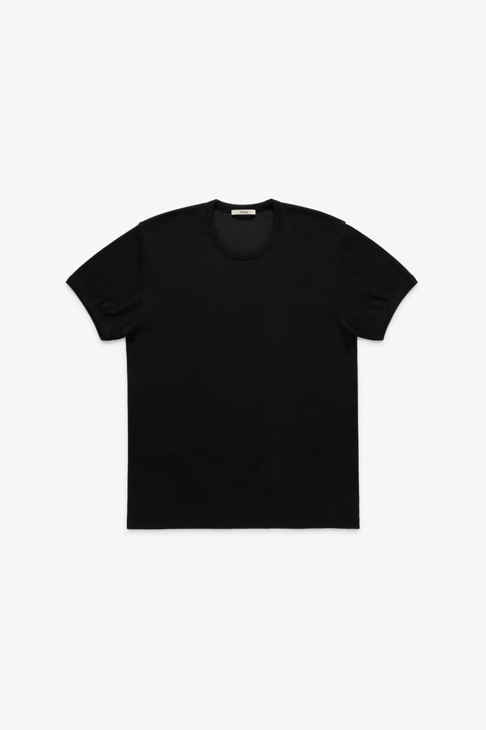 70s Ribbed T-Shirt - Black