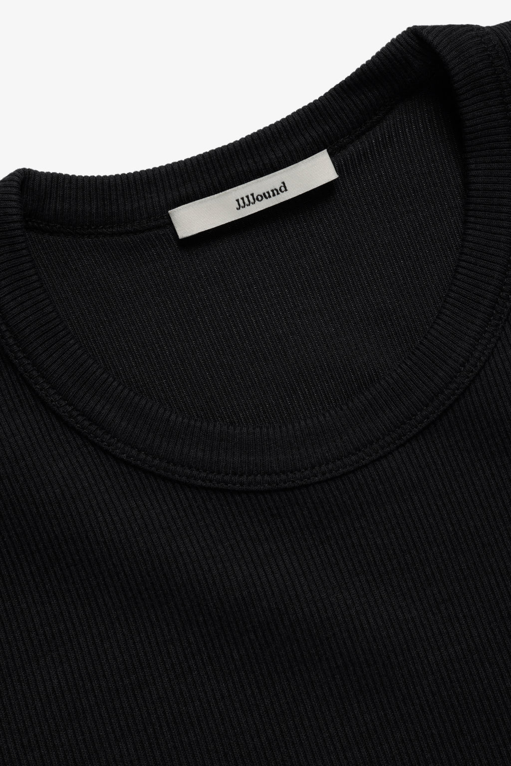 70s Ribbed T-Shirt - Black