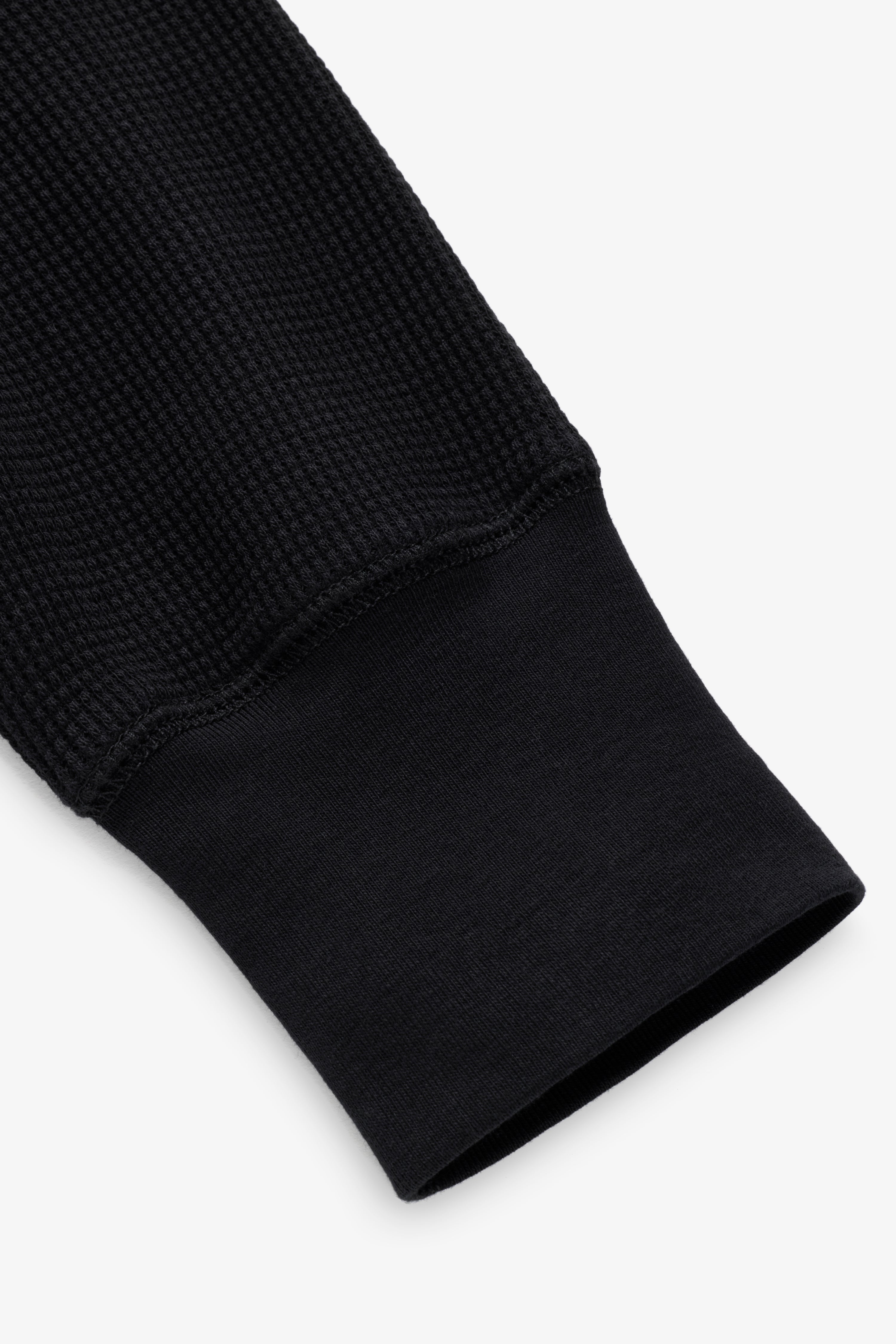 【JUUN.J】ティカラワッフルニット ロングスリーブ - ブラック 90s Waffle Longsleeve - Black – JJJJound