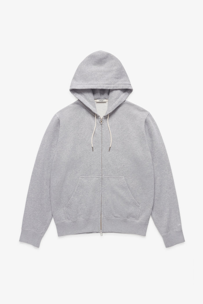 90s Hooded Zip Sweatshirt - Grey