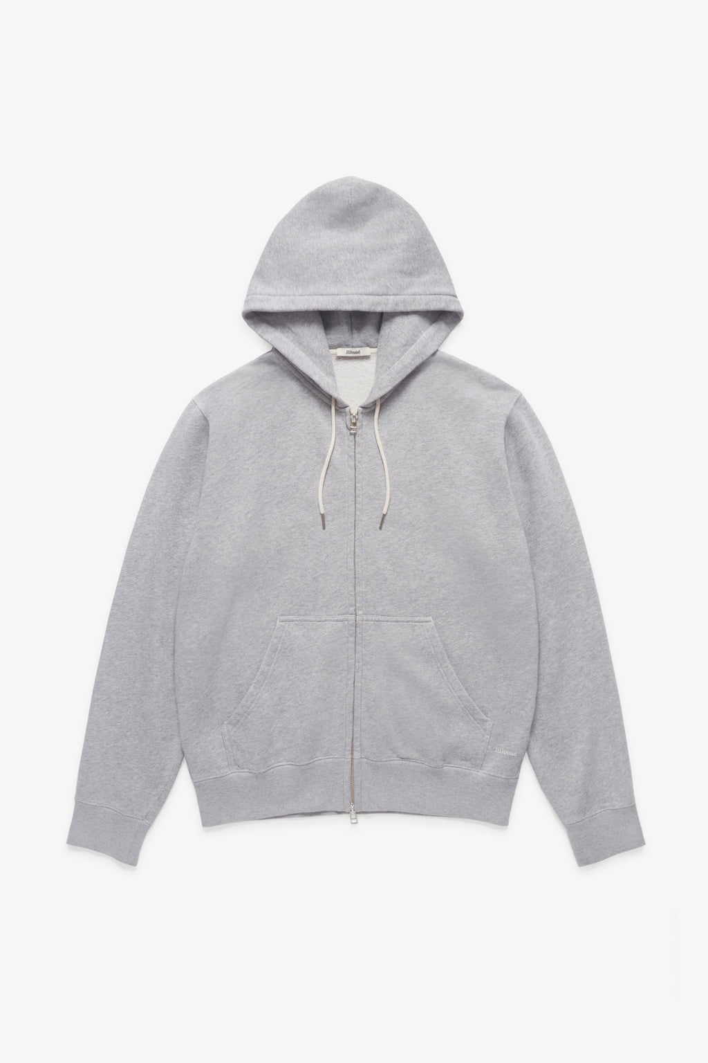 90s Hooded Zip Sweatshirt - Grey Mix