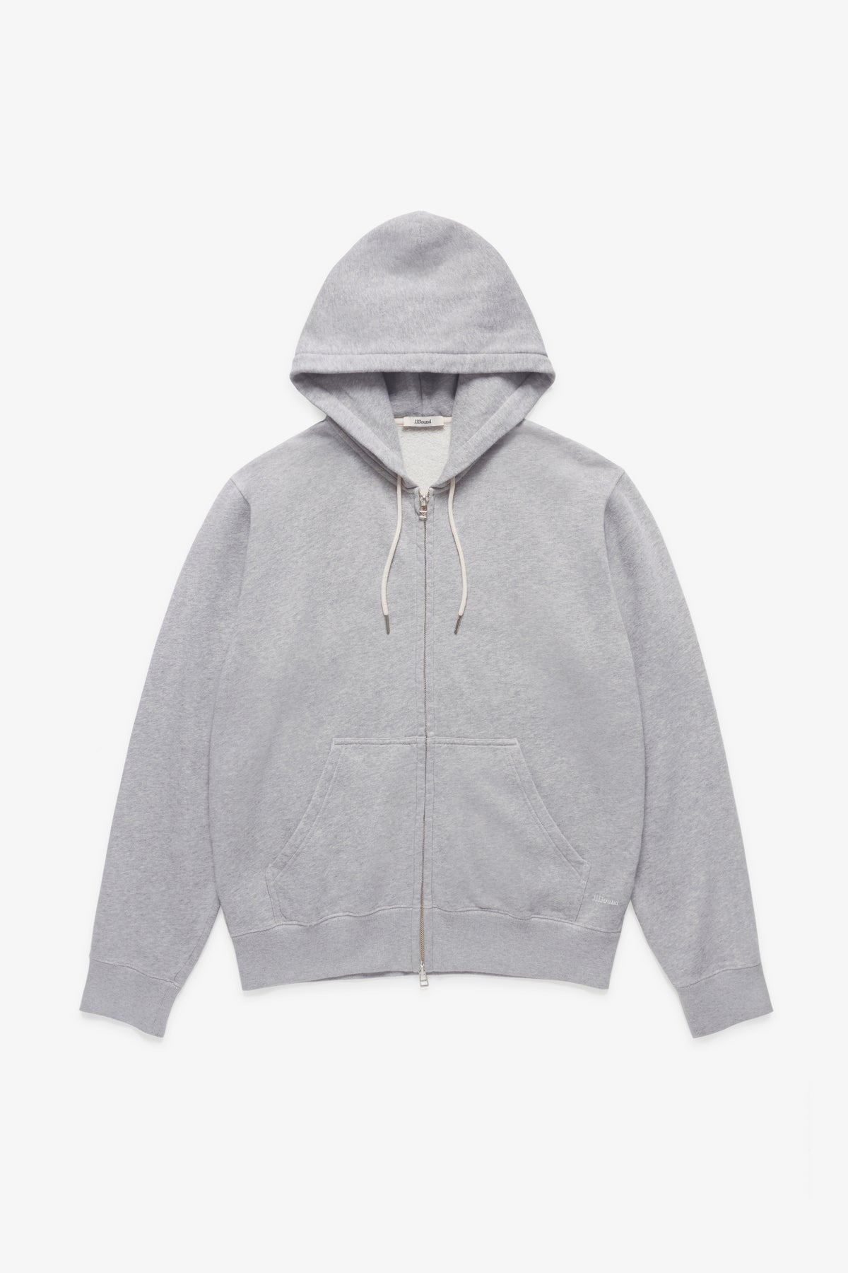90s Hooded Zip Sweatshirt - Grey Mix