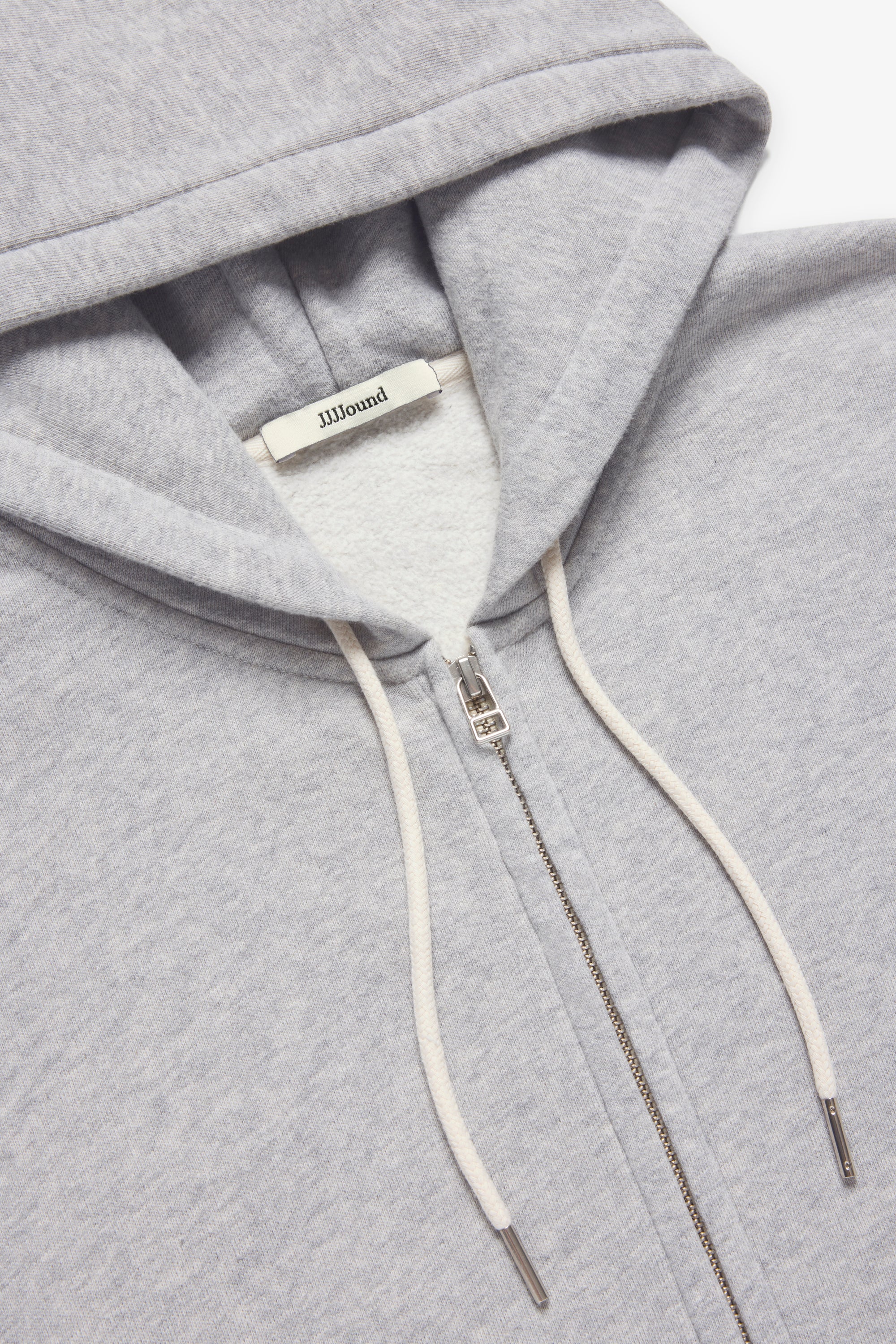 90s Hooded Zip Sweatshirt - Grey