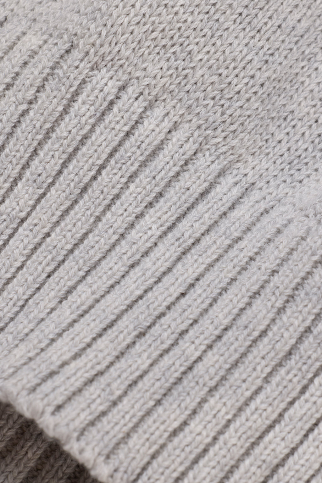 Knit Cotton Crewneck - Grey/Blue