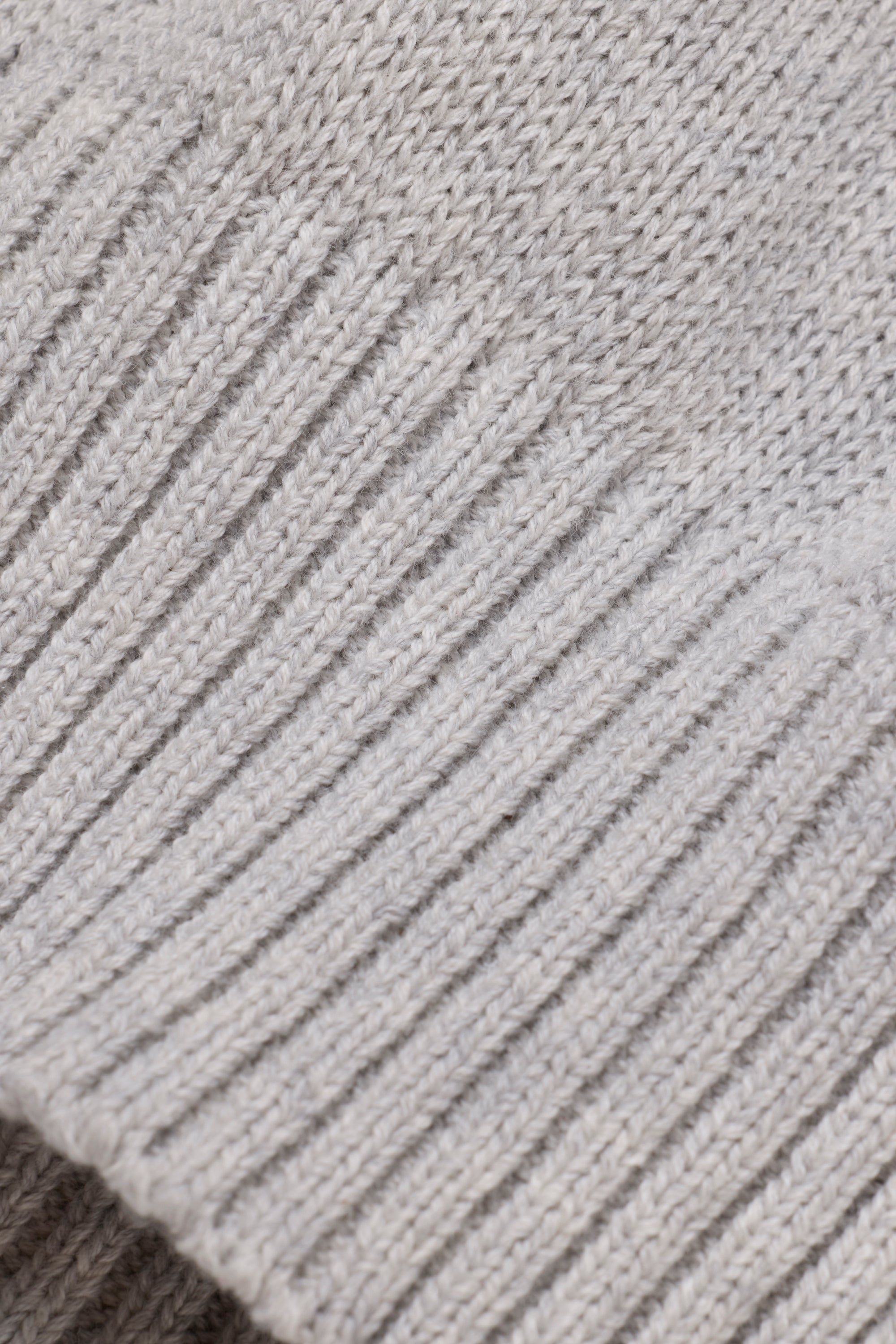 Knit Cotton Crewneck - Grey/Blue