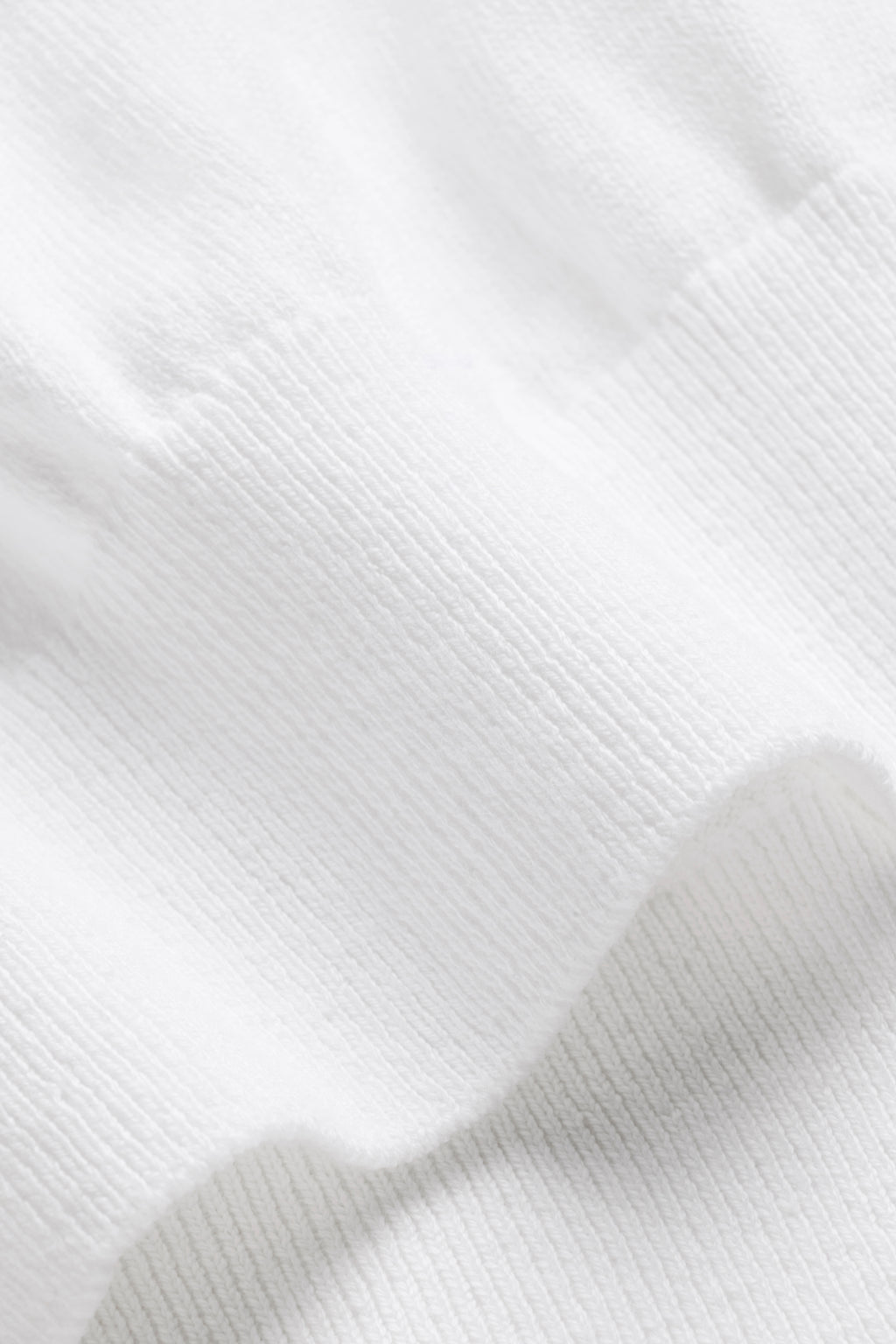 Knit Cotton Longsleeve Polo - White