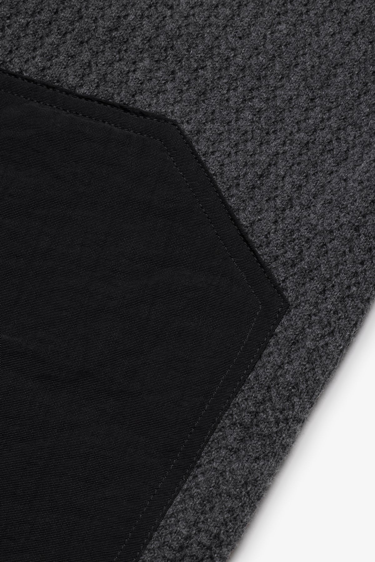 Knit Cotton Zip Hoodie - Charcoal