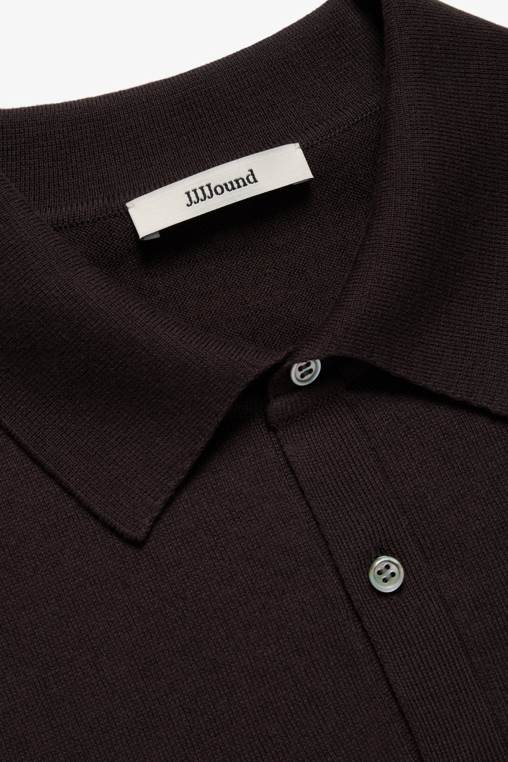 Knit Cotton Polo - Brown
