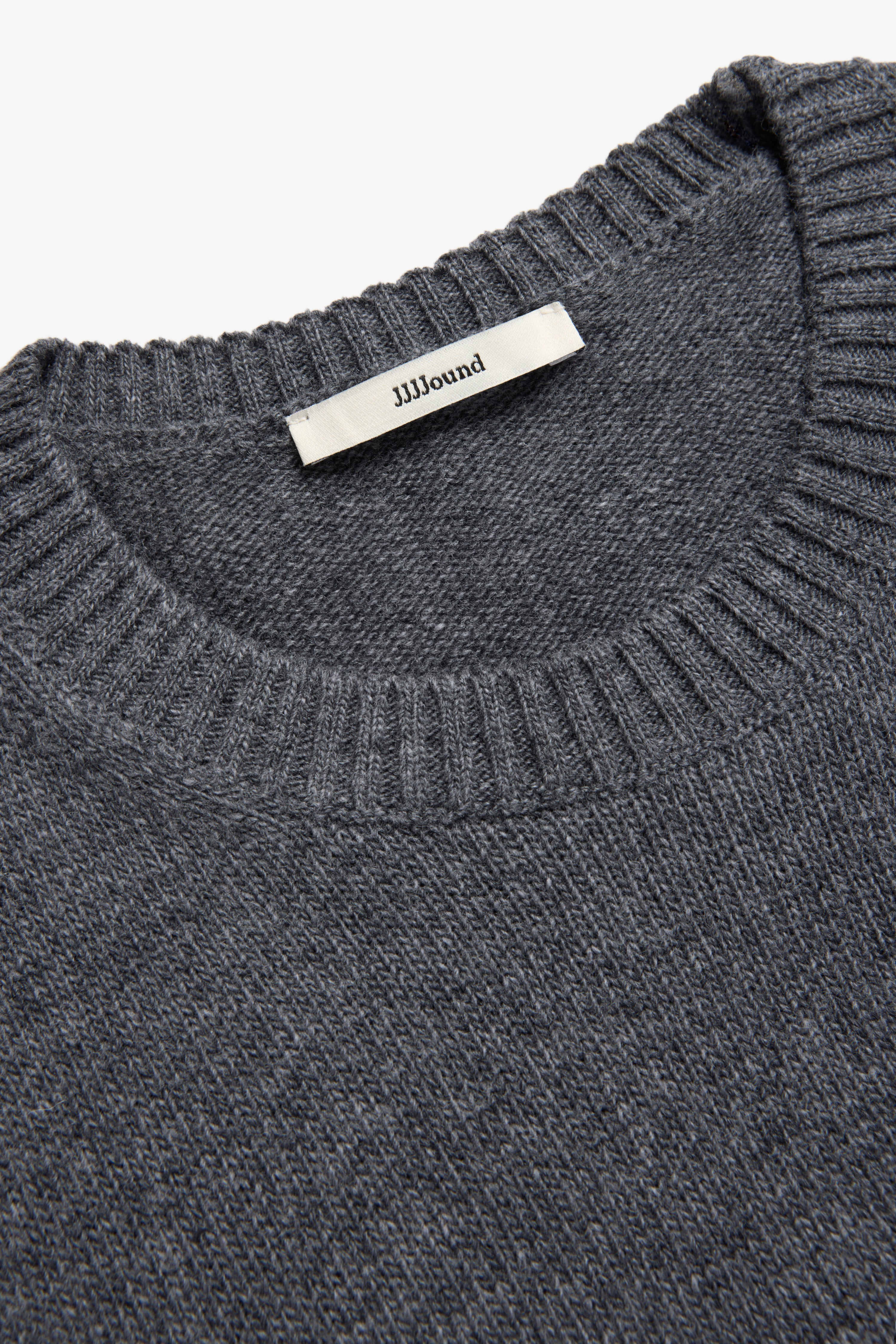 Knit Wool Crewneck - Charcoal Mix – JJJJound