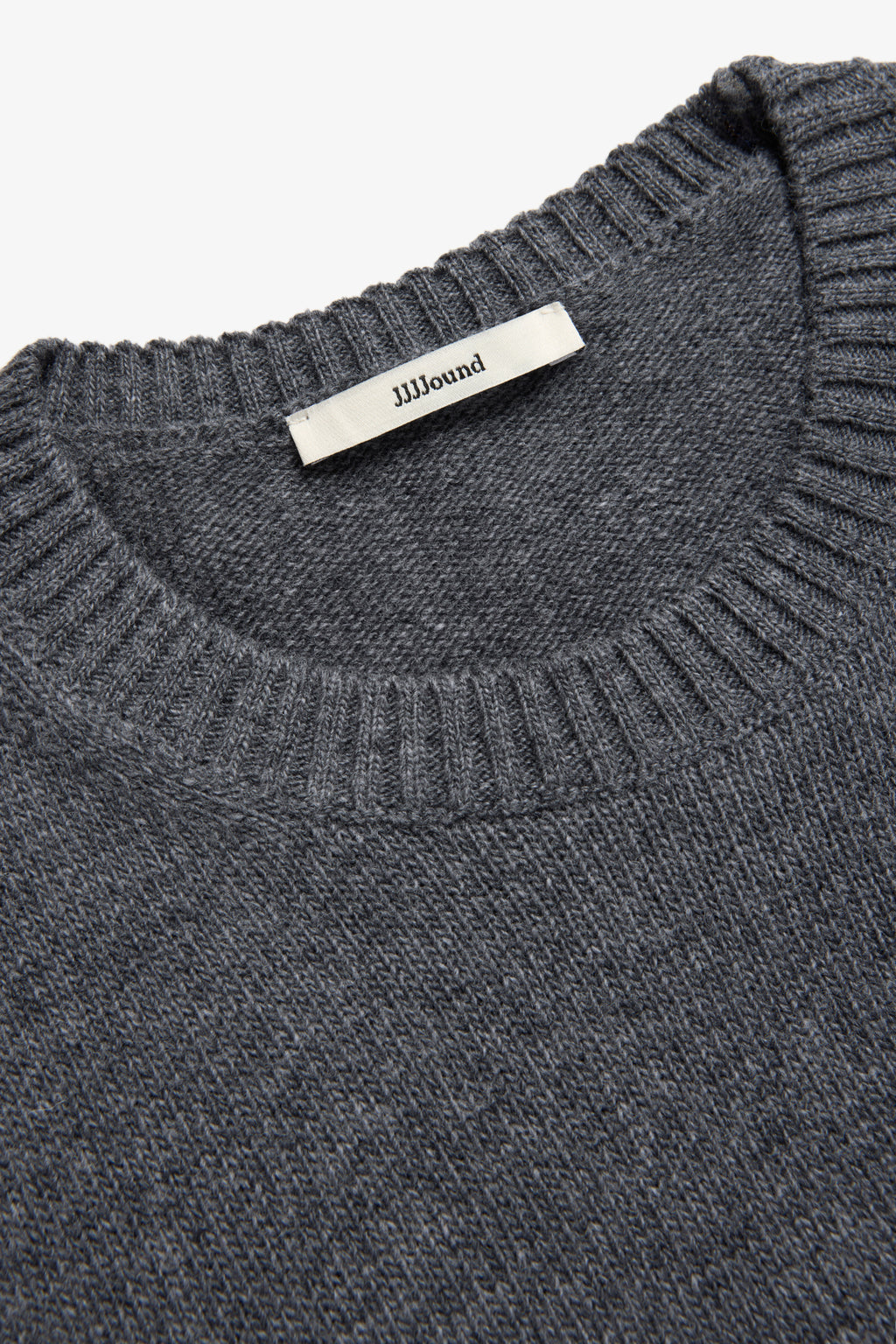 Knit Wool Crewneck - Charcoal Mix