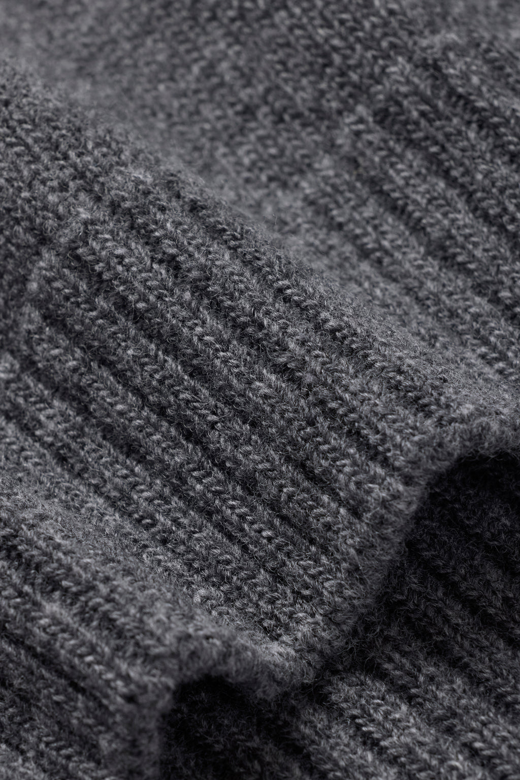 Knit Wool Crewneck - Charcoal Mix