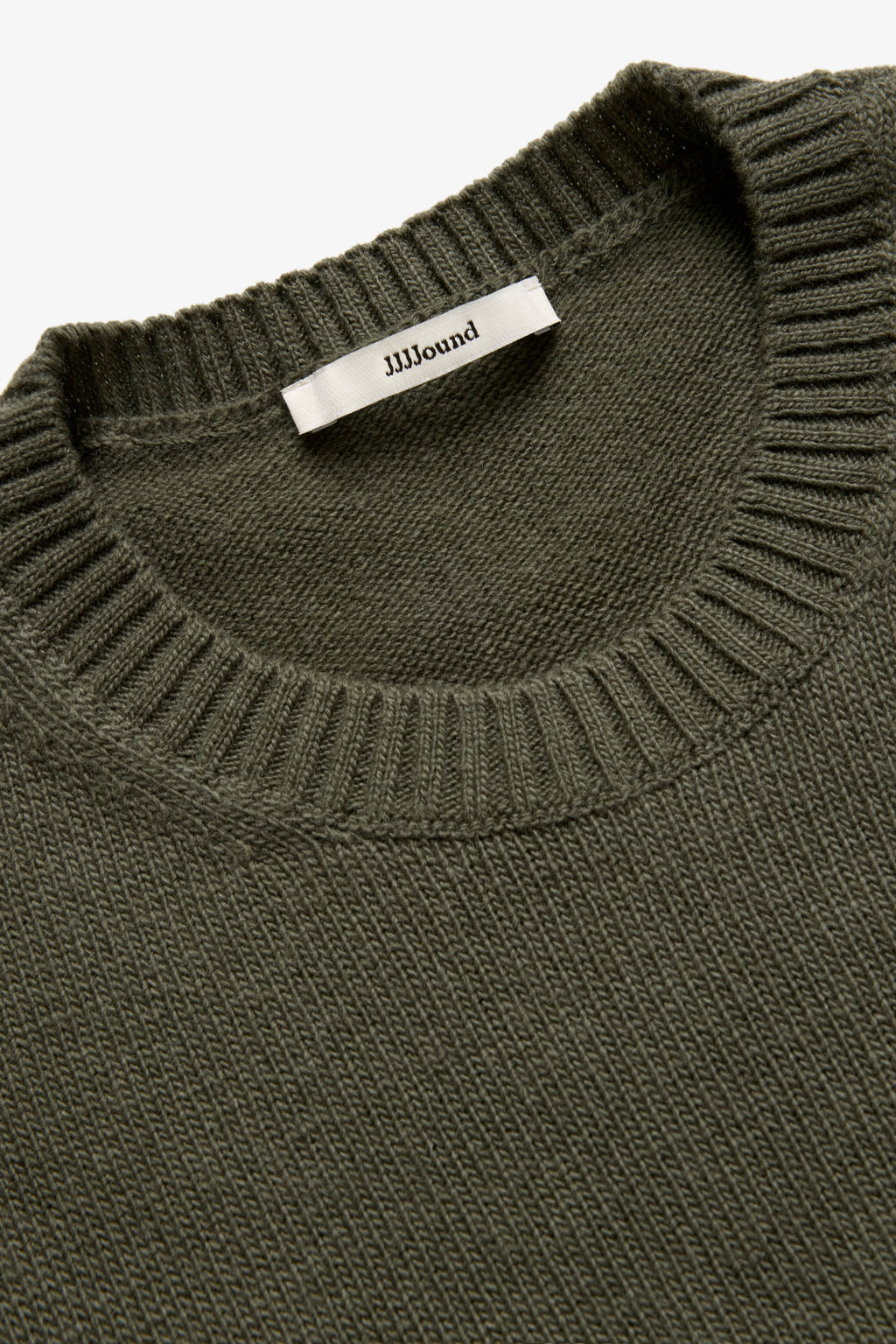 Knit Wool Crewneck - Olive