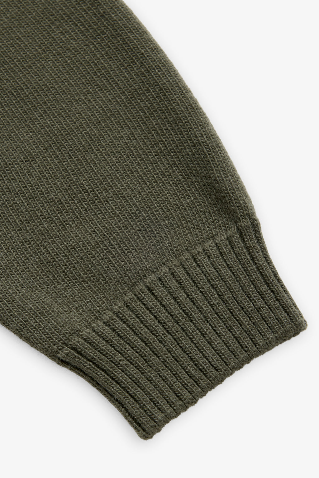 Knit Wool Crewneck - Olive