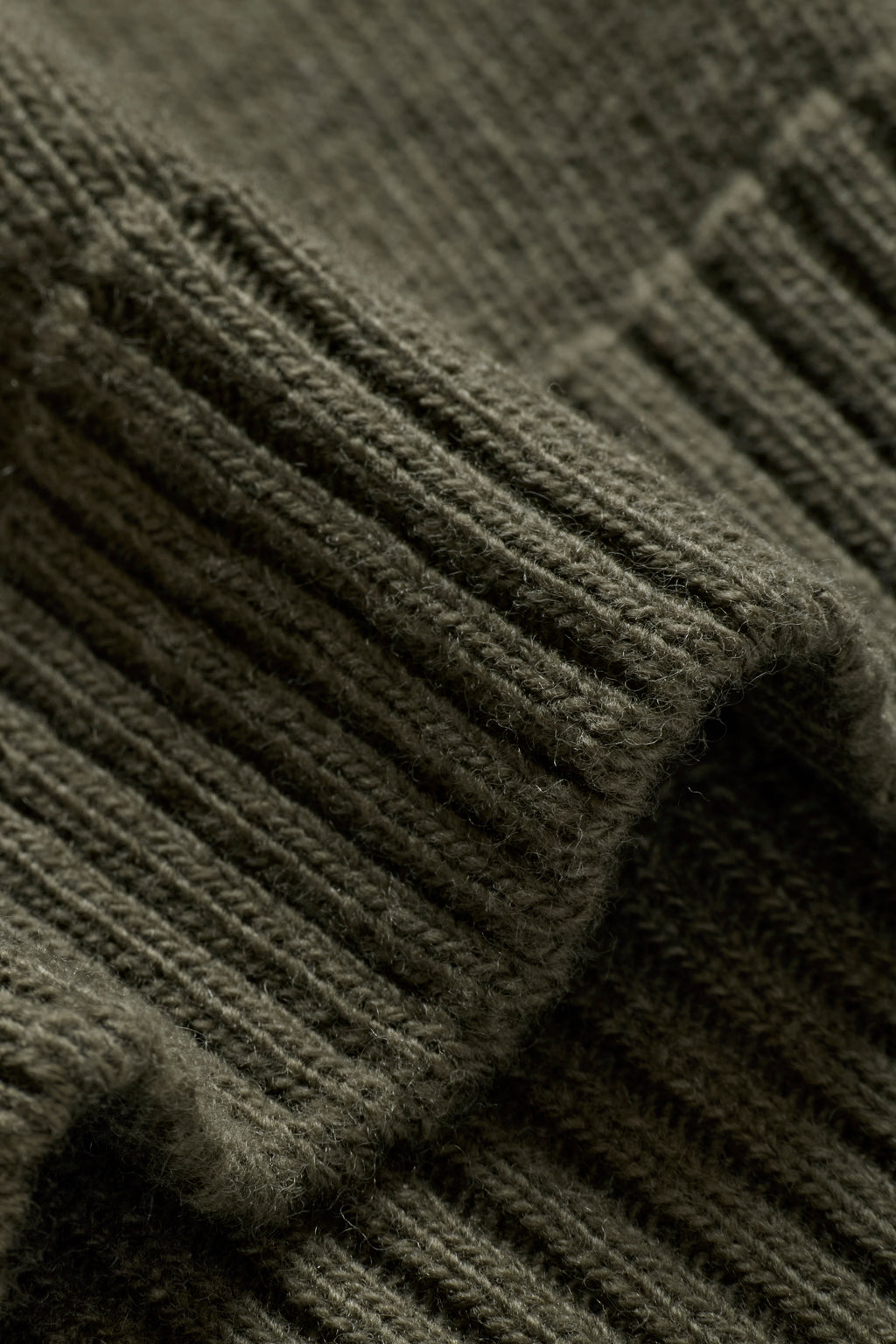Knit Wool Crewneck - Olive