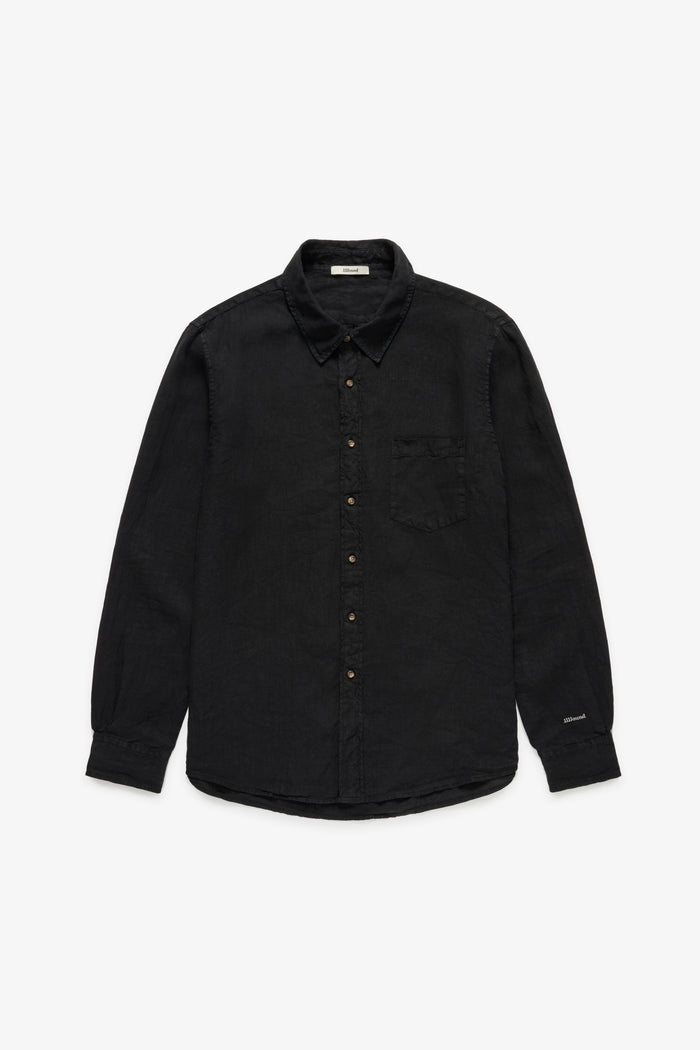 Logo Linen Shirt - Black