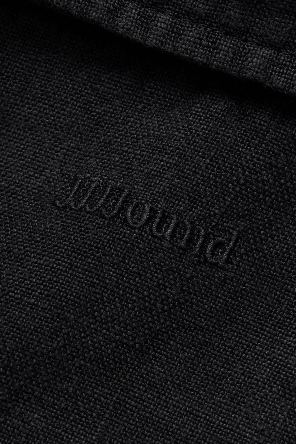 Lined Linen Trucker Jacket - Black