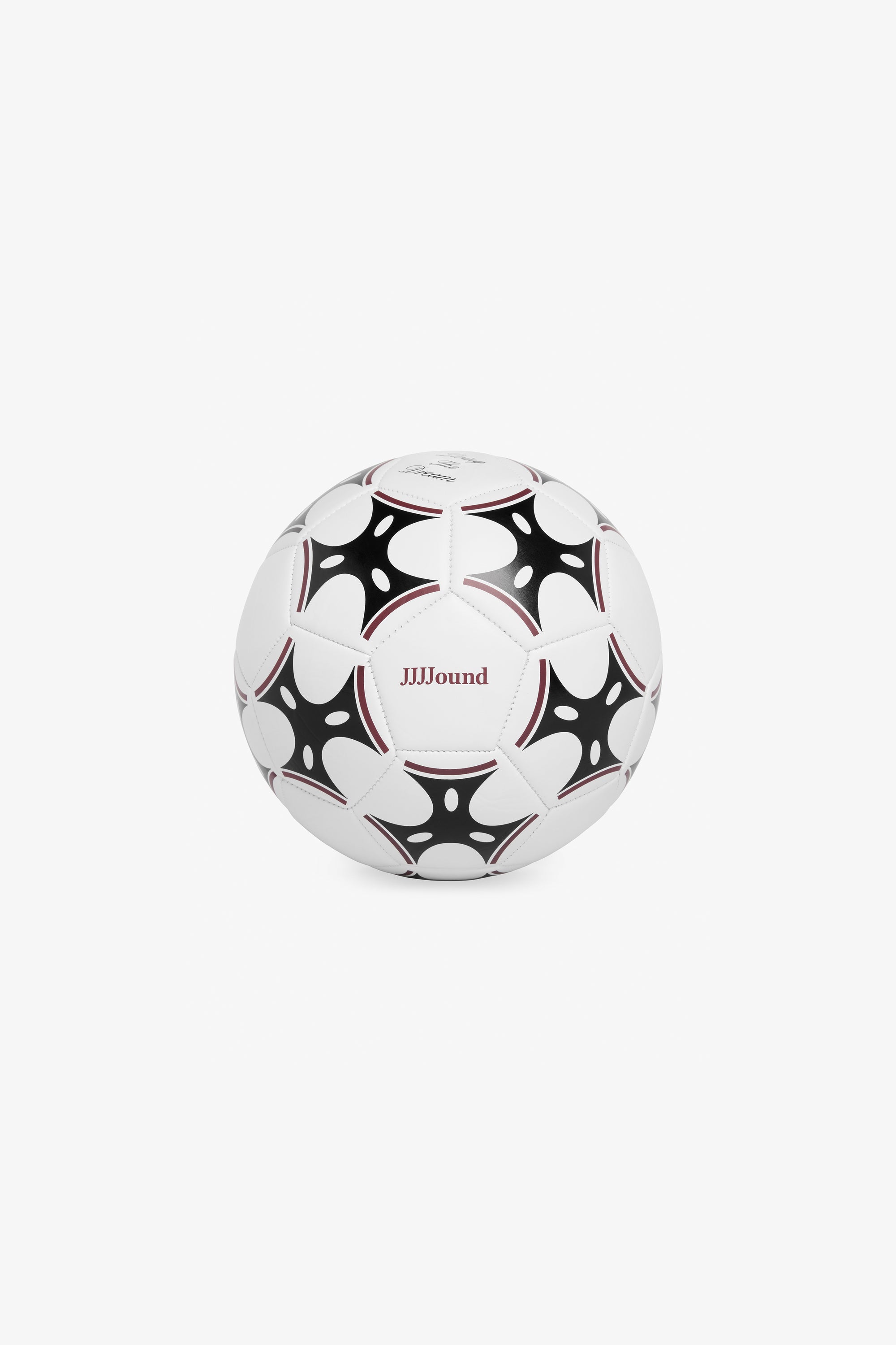 Living The Dream Soccer Ball - White/Burgundy