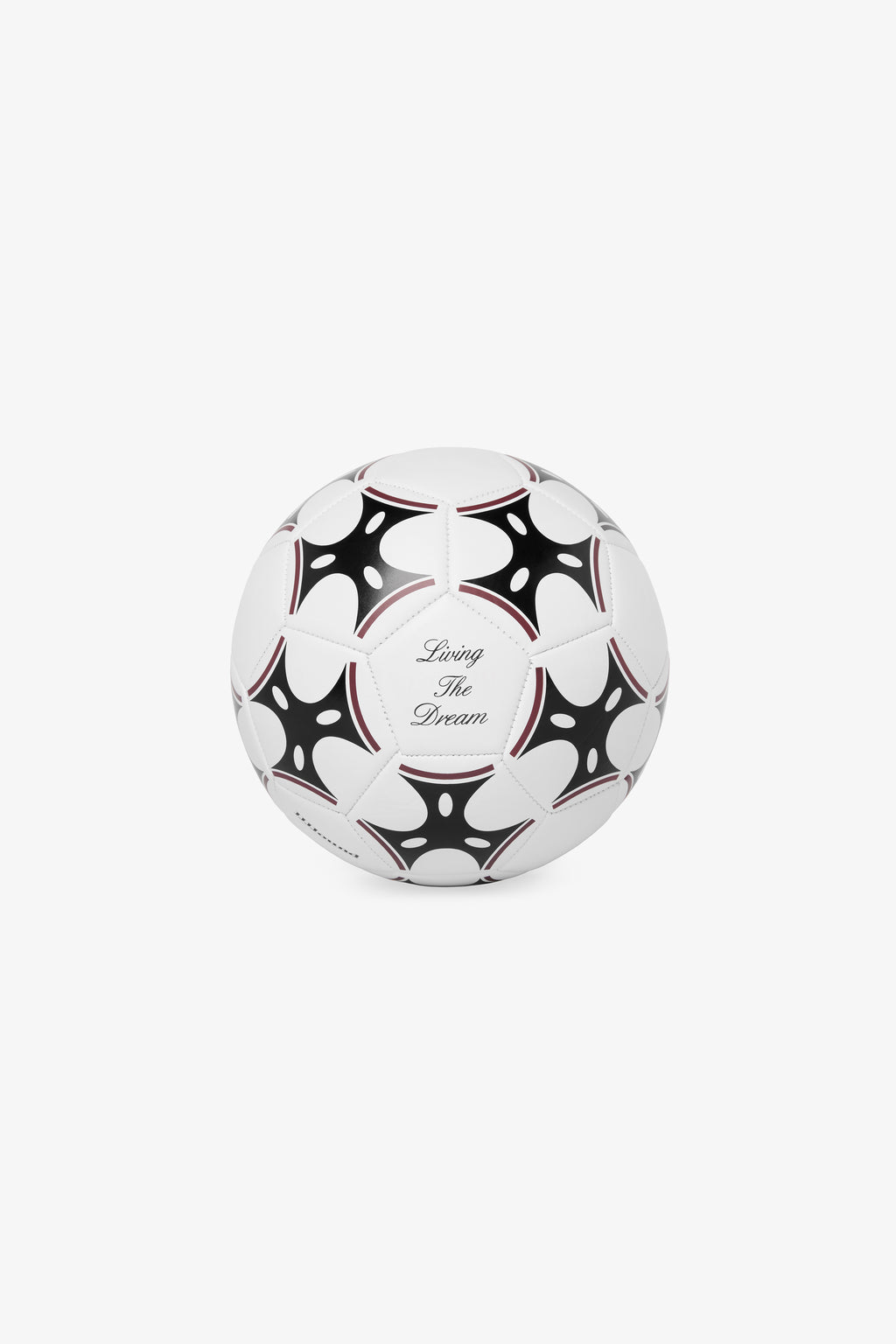 Living The Dream Soccer Ball - White/Burgundy