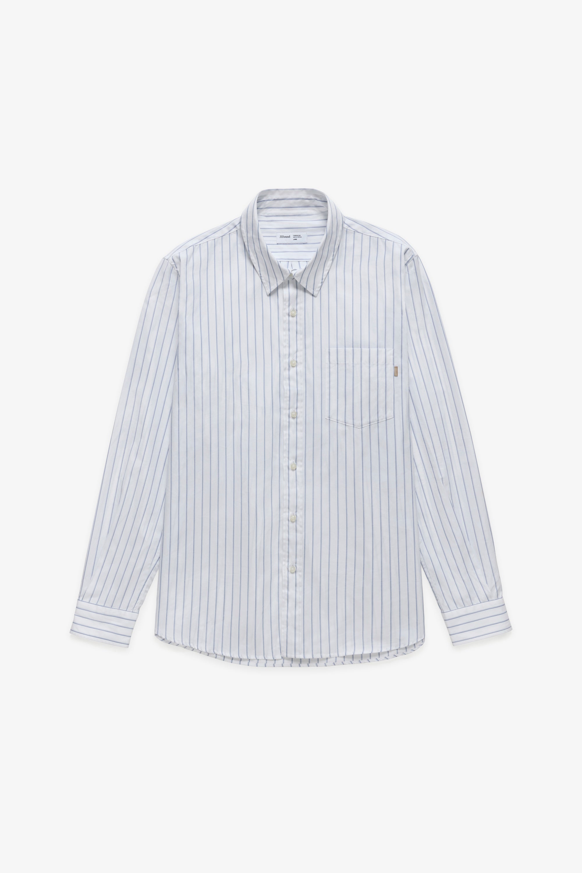 Striped Poplin Shirt - White/Blue