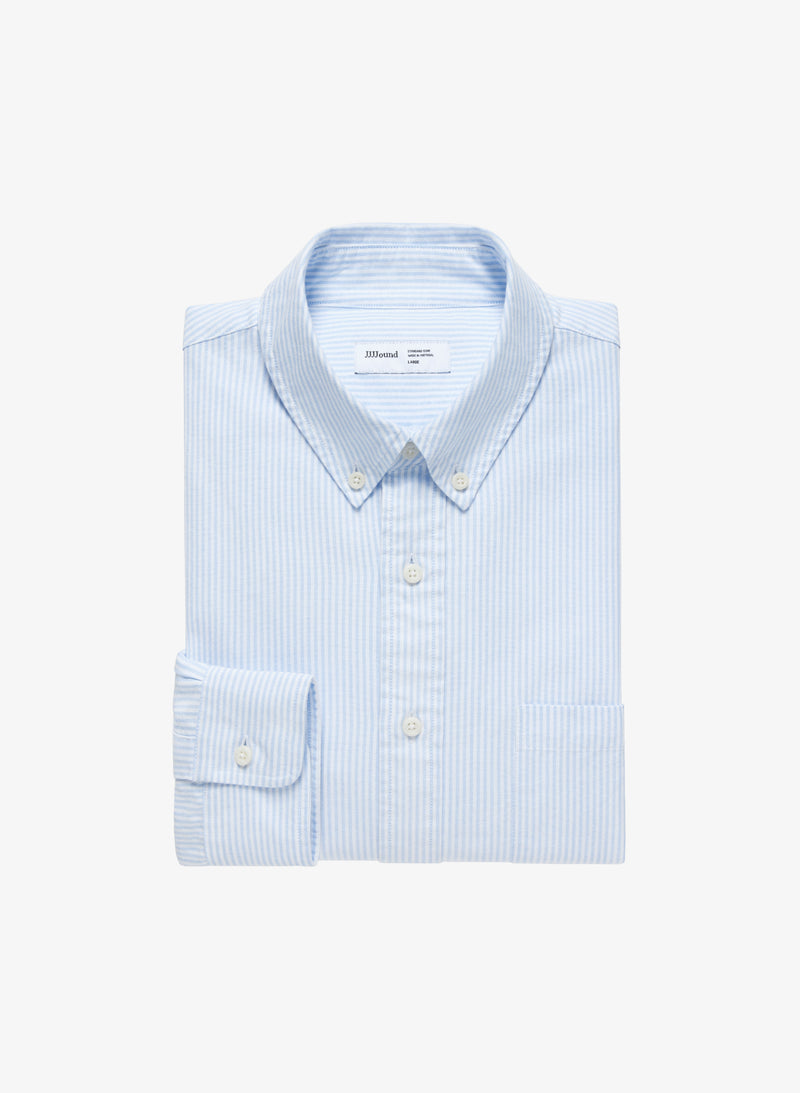 Lightweight Oxford - White/Blue Stripes – JJJJound