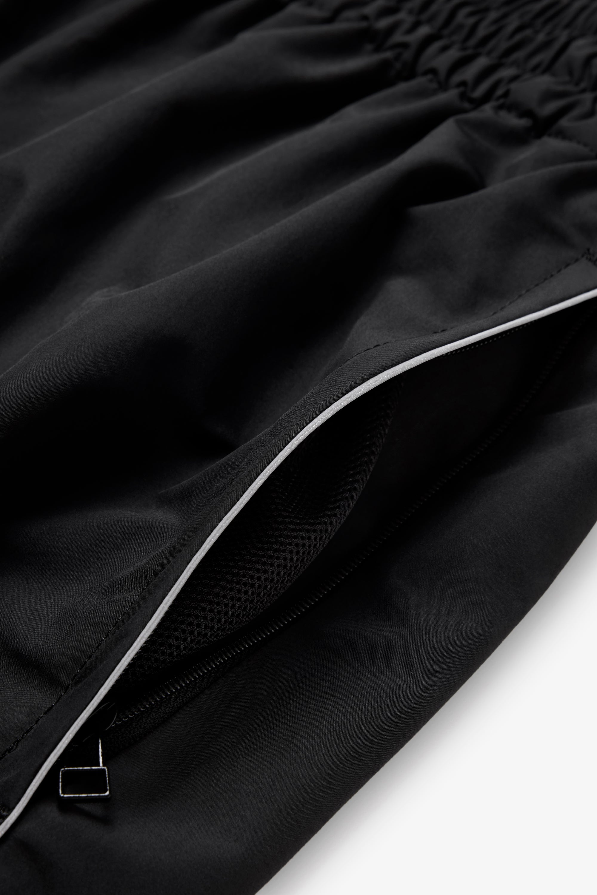 Panelled Tracksuit Bottom - Black/Silver Reflective