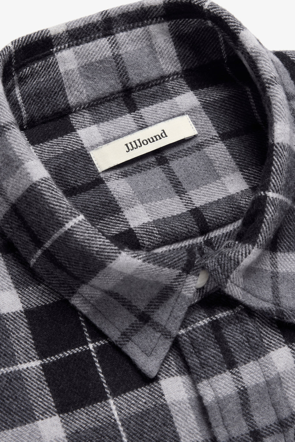 Plaid Flannel Overshirt - Black/Charcoal